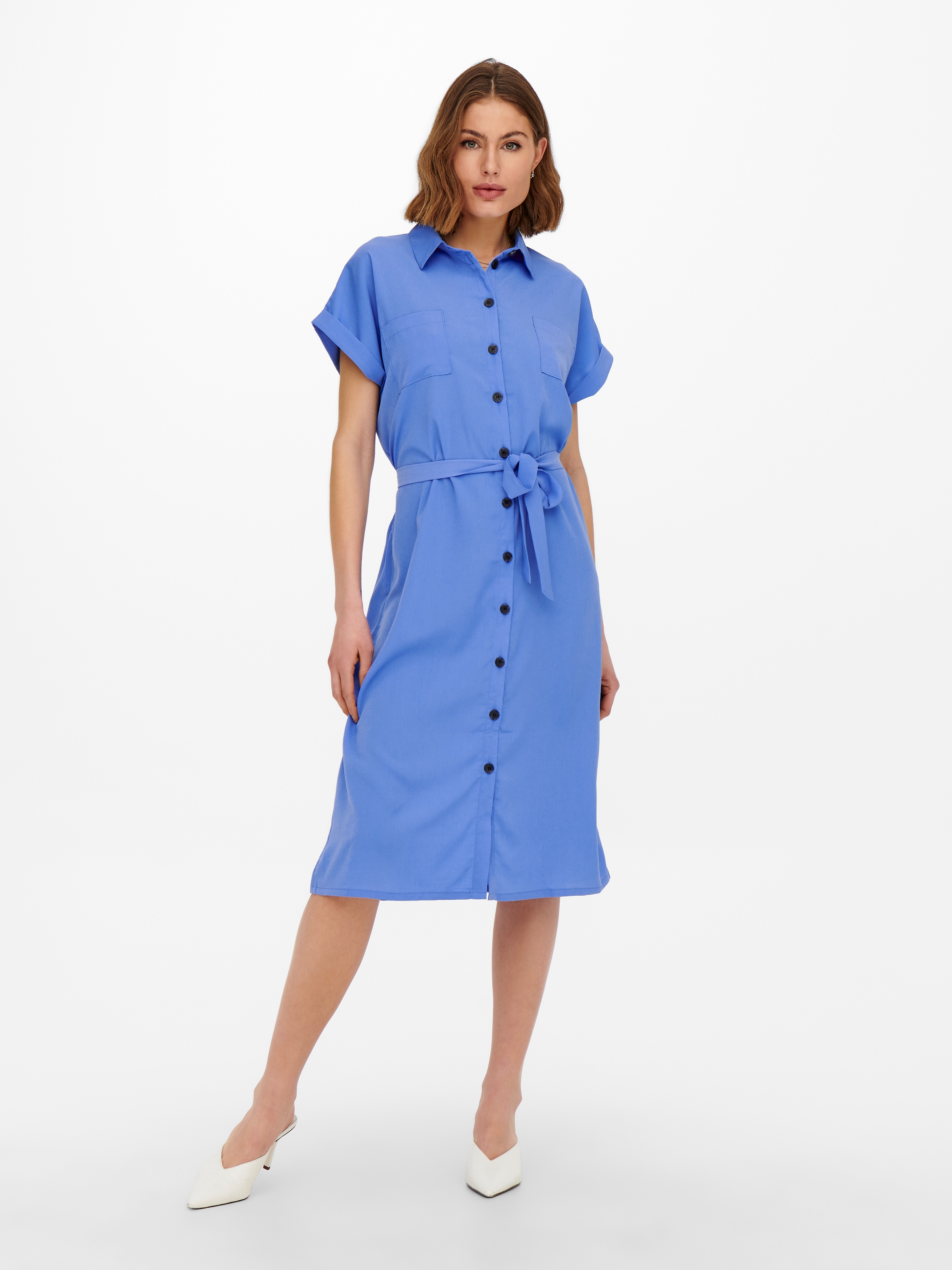 ONLY Hemdblusenkleid »ONLHANNOVER S/S SHIRT DRESS NOOS WVN« Brusttaschen Sommerkleid