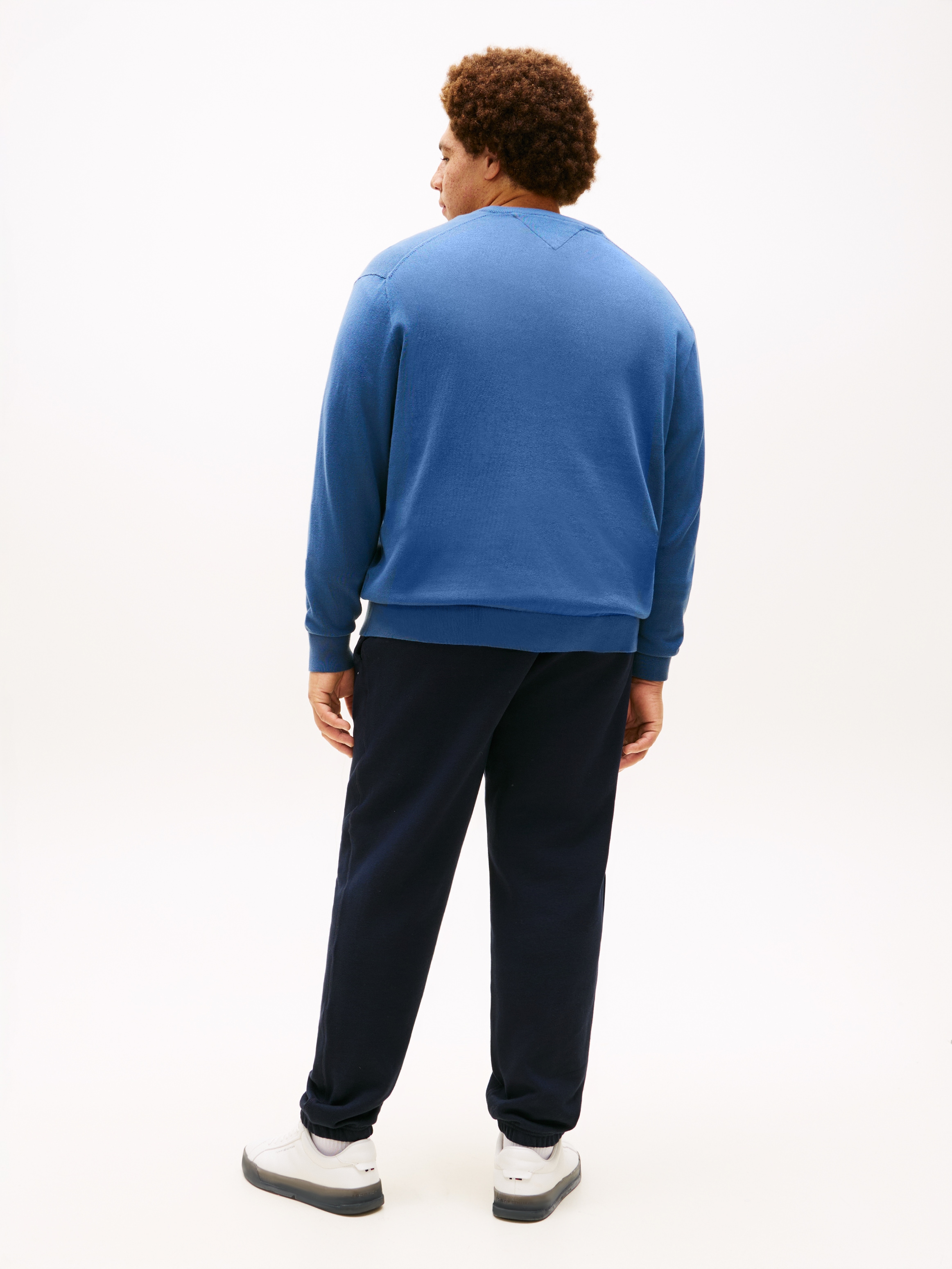 Tommy Hilfiger Big & Tall V-Ausschnitt-Pullover »BT-ESSENTIAL COTTON« Rippbündchen am Ärmel, Saum und Ausschnitt,  Große Größen, normale Passform