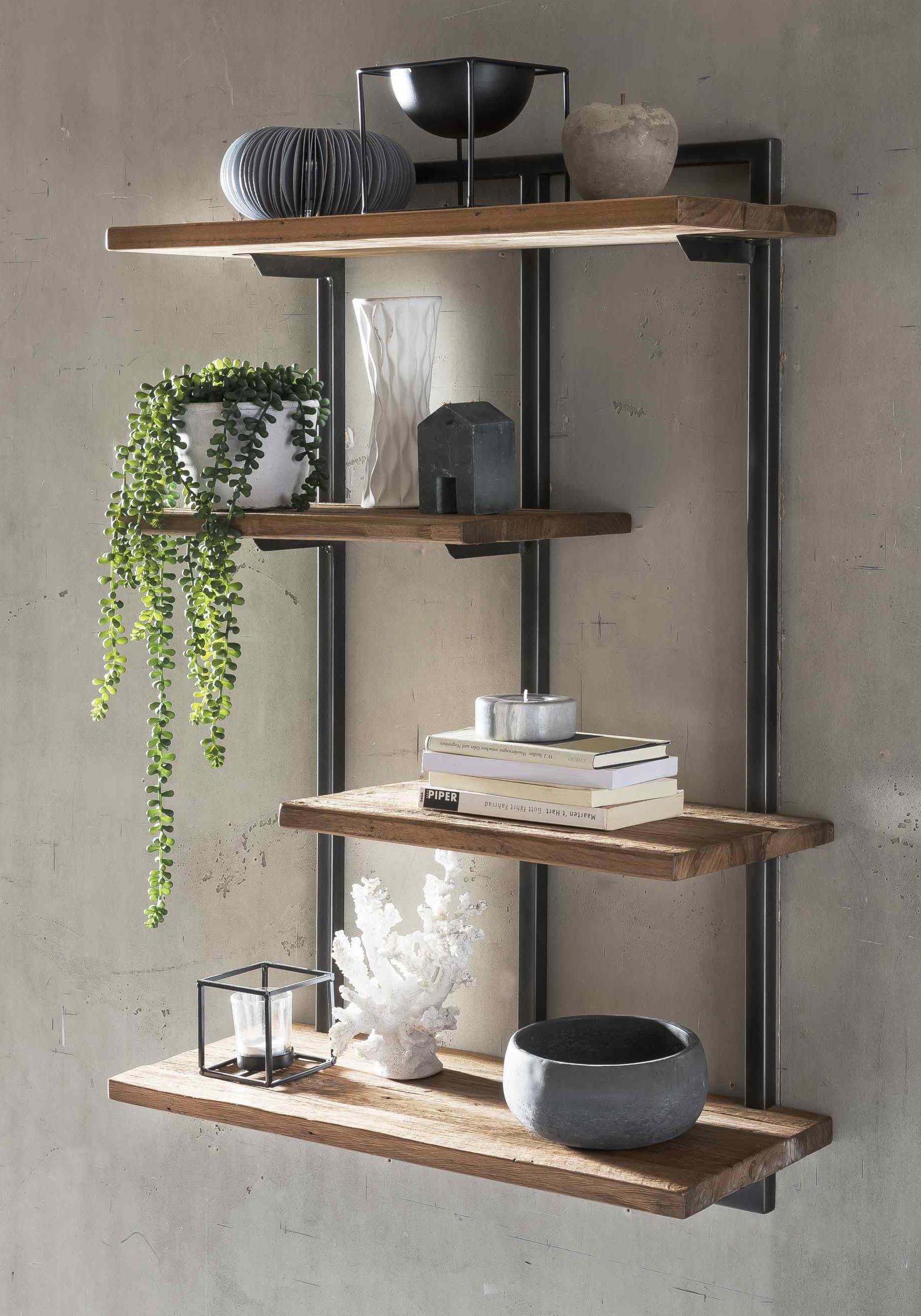 SIT Wandregal »Romanteaka«, aus Altholz Teak und Metall, Shabby Chic, Vinta günstig online kaufen