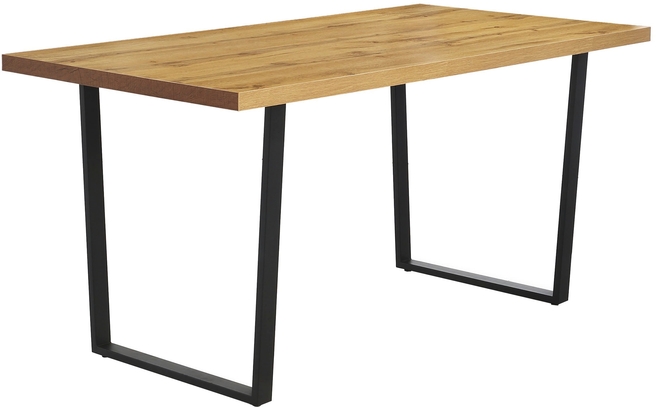 Jockenhöfer Gruppe Essgruppe »ROGER, Sitzgruppe, Esstisch 160 cm, 4 Stühle« Set, Esstisch 160 cm plus 4 Esszimmerstühle, 5 Stk. tlg. Tischplatte Wildeiche, U-Gestell, Stühle mit Webstoff