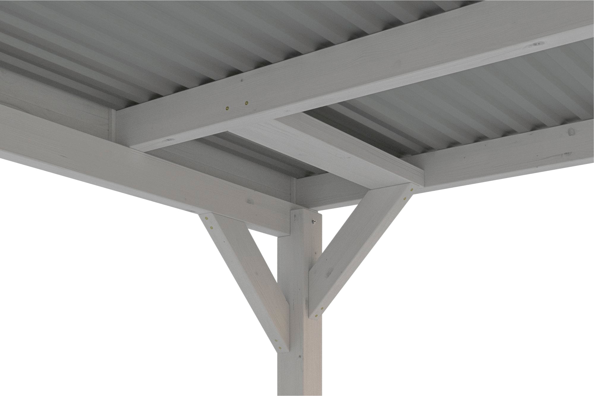 Skanholz Einzelcarport »Grunewald«, Leimholz-Nordisches Fichtenholz, weiß, mit Aluminiumdach