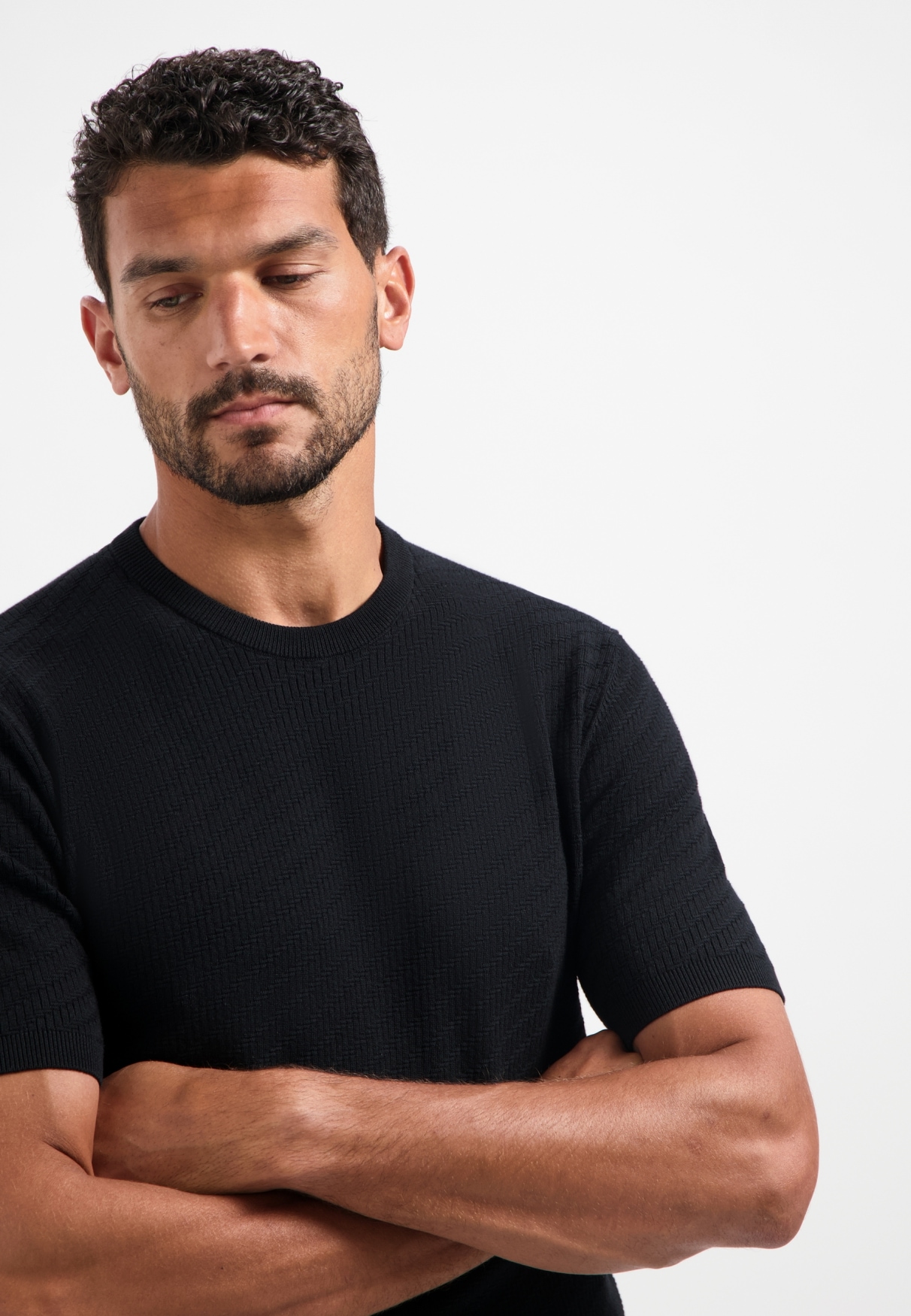 NO EXCESS T-Shirt »No Excess Gestricktes T-Shirt«