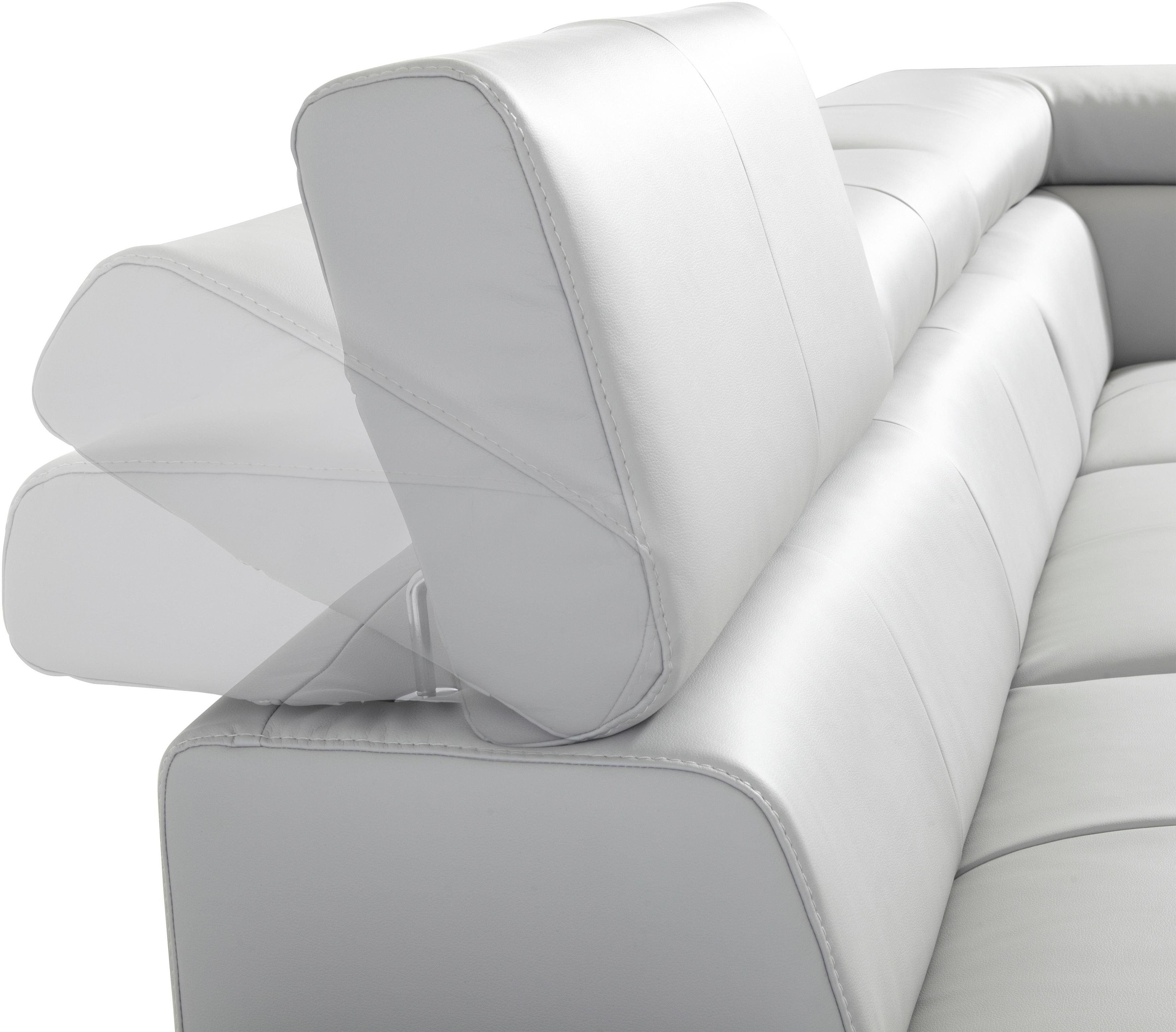 COTTA Polstergarnitur »Enterprise L-Form«, (Set), Set bestehend aus: Ecksofa mit Arm- & Kopfteilverstellung & Hocker