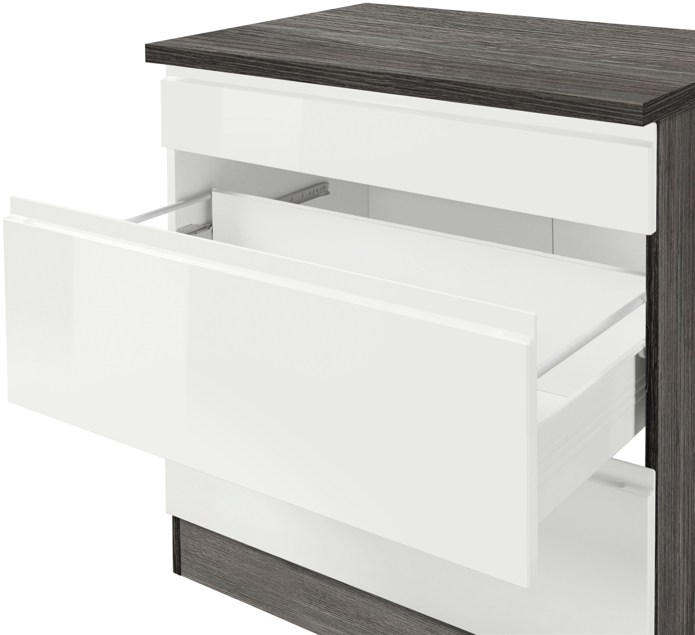 HELD MÖBEL Küchenzeile »Virginia«, Breite 390 cm, mit Glaskeramik-oder Induktionskochfeld