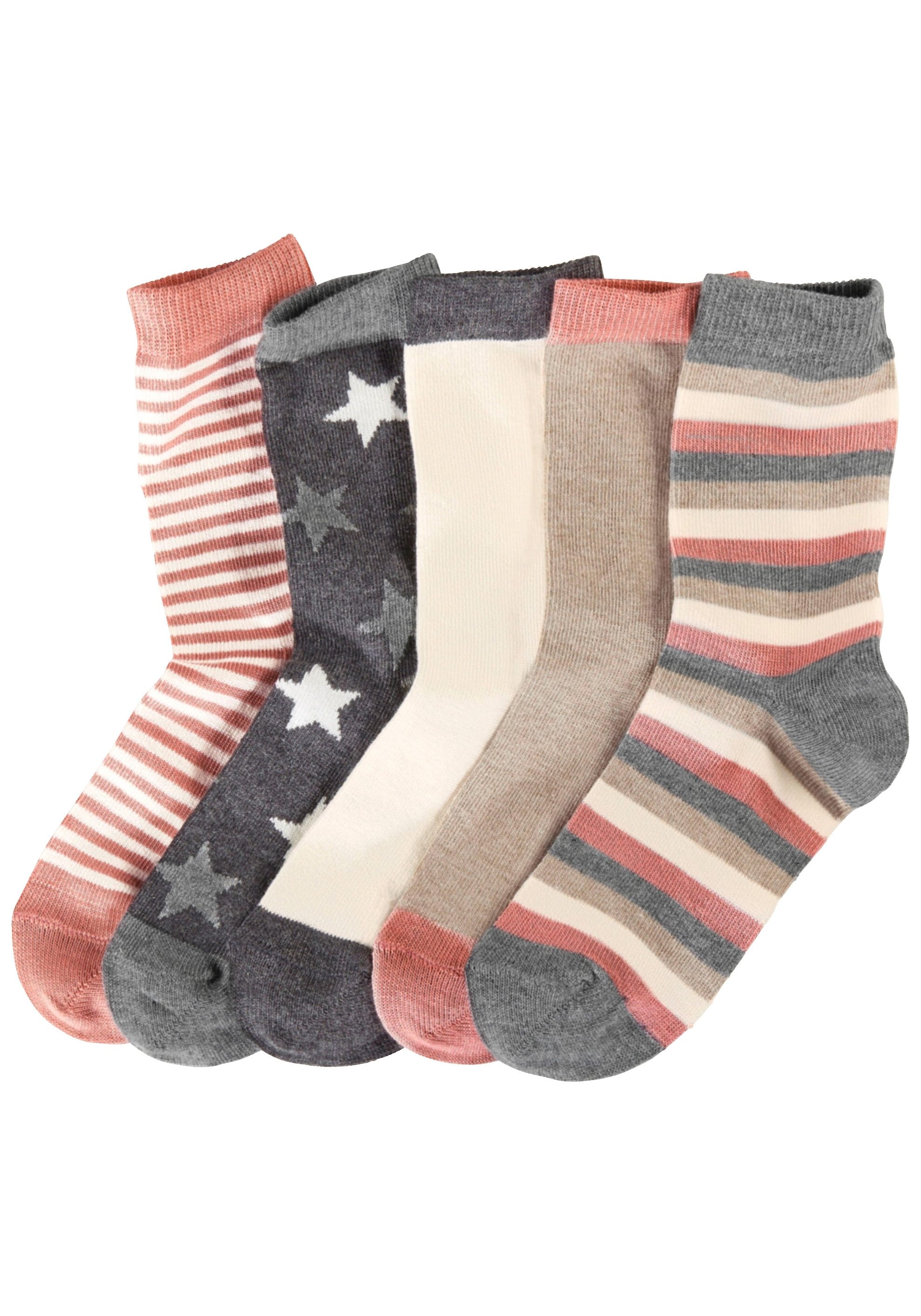 Socken, (5 Paar), in 5 Designs kaufen online verschiedenen