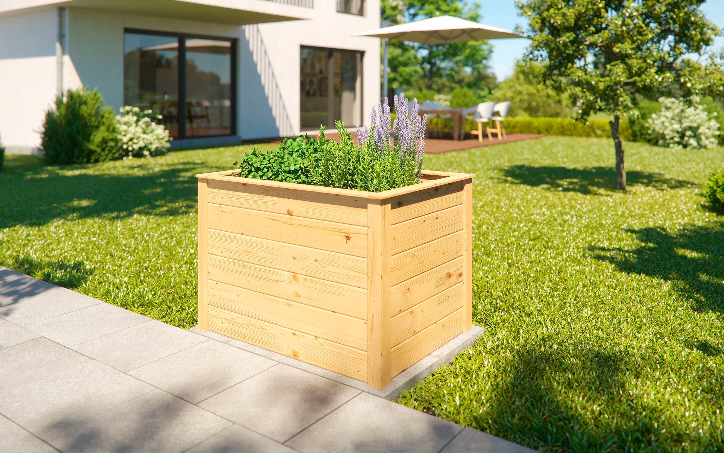 weka Hochbeet »Modular«, Element-Hochbeet,21 mm, natur, 98 x 69 cm