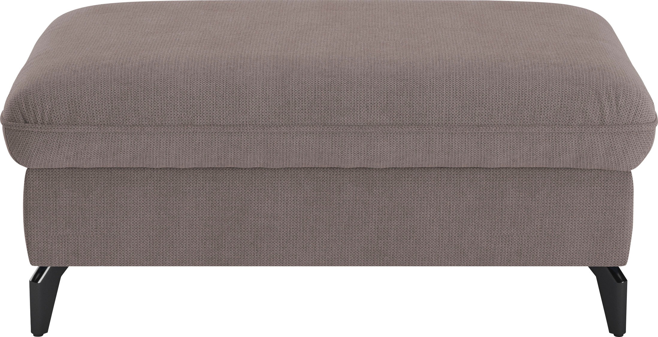 sit&more Polsterhocker »Leandro«, mit schwarzen Metallfüßen