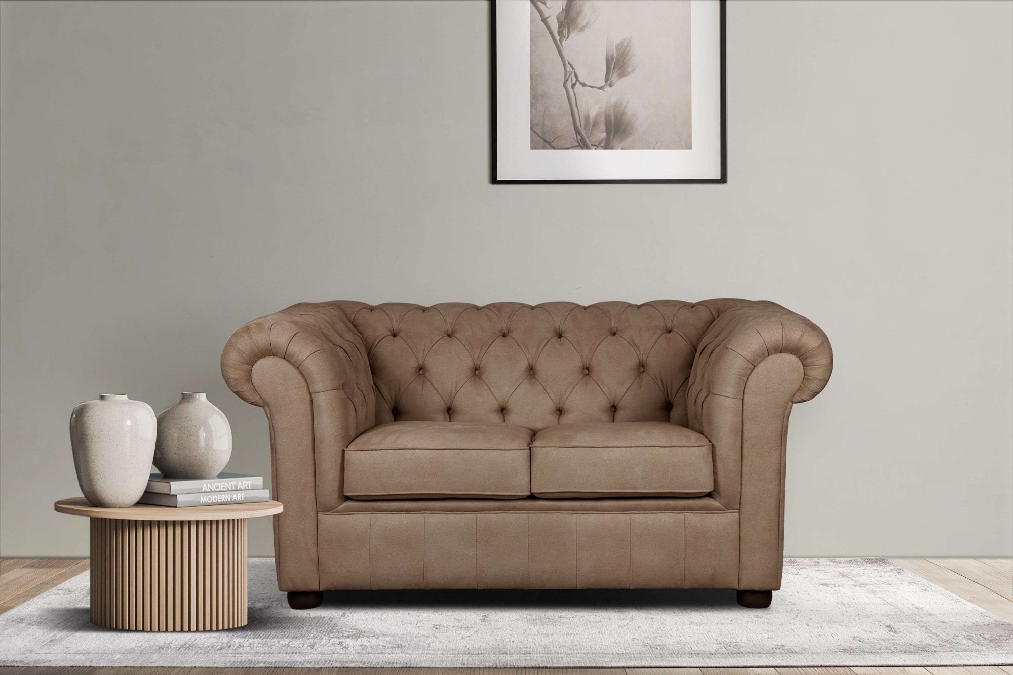 Home affaire 2-Sitzer »CHARENTE, Chesterfield-Sofa, Wellenfederung, Maße: B günstig online kaufen