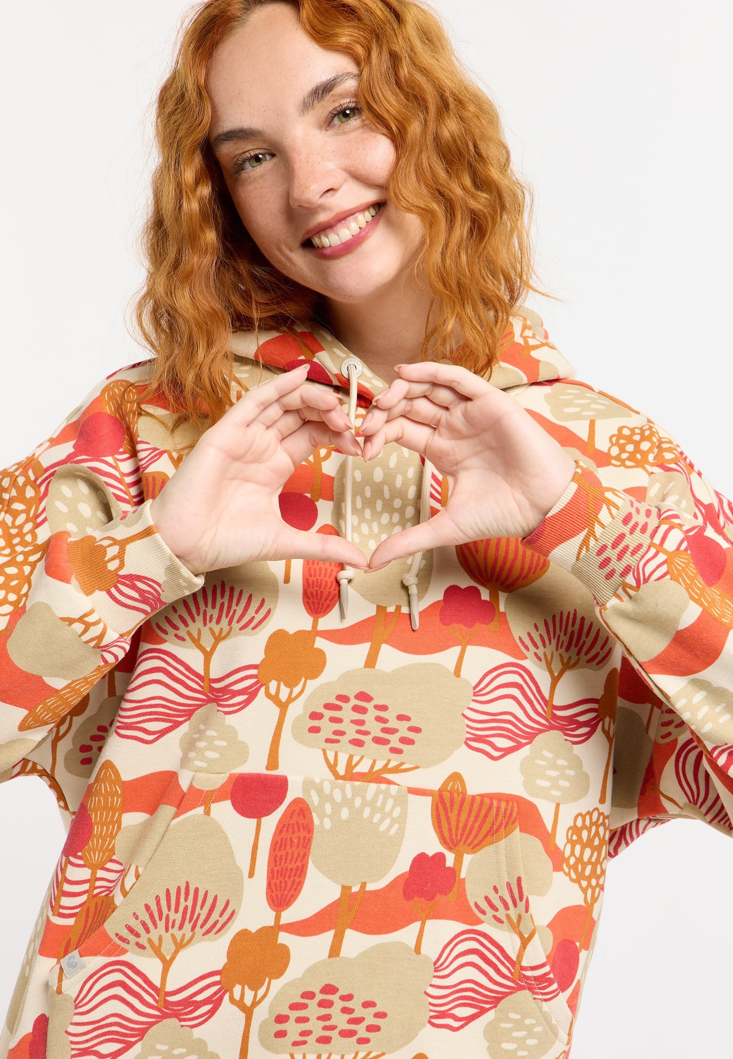 Ragwear Kapuzensweatshirt »PIRITA PRINT«, mit Rundhalsausschnitt und Kordelverschluss, normale Schnittform
