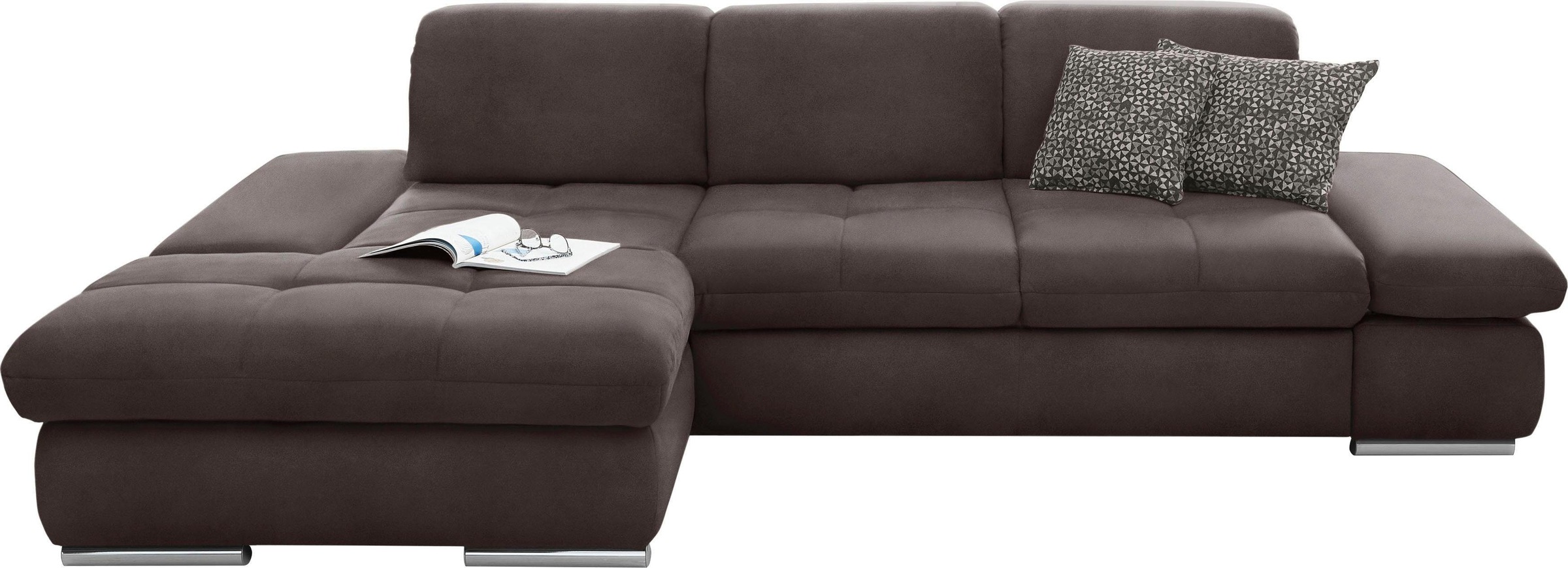 set one by Musterring Ecksofa »SO4100 V«, mit verstellbaren Kopfteilen, wah günstig online kaufen