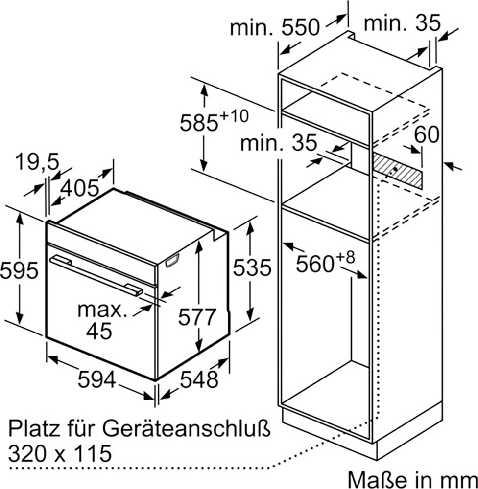 SIEMENS Pyrolyse Backofen iQ700 »HB676G0S1«, mit 1-fach-Teleskopauszug