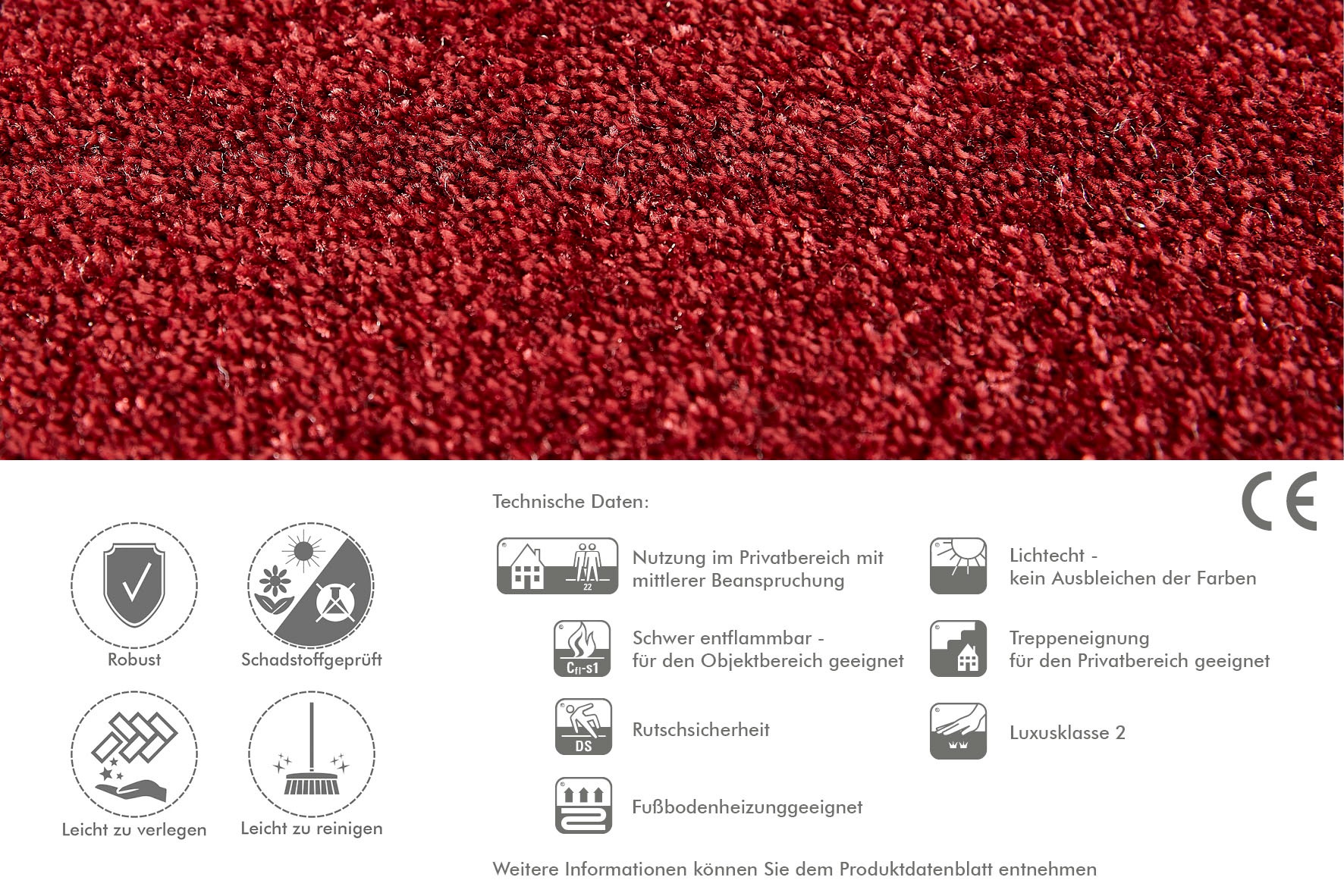 Andiamo Teppichboden »Veronay, Velours, Made in Belgium«, rechteckig, 6 mm günstig online kaufen