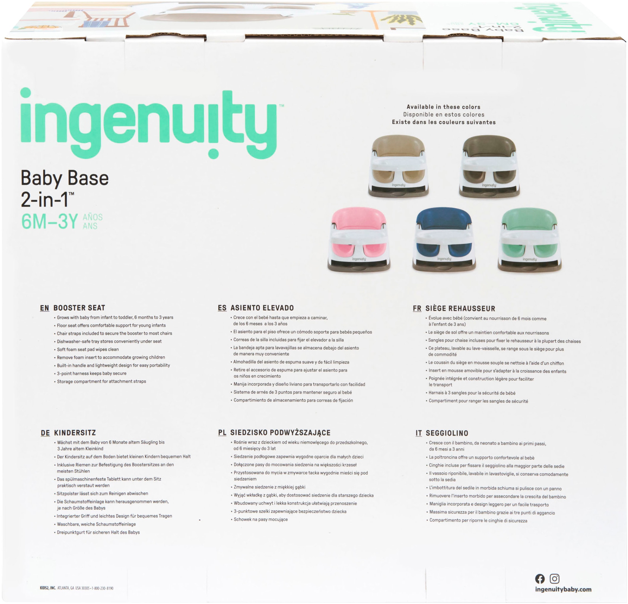 ingenuity Tischsitz »Baby Base 2-in-1™ Seat – Mist™«