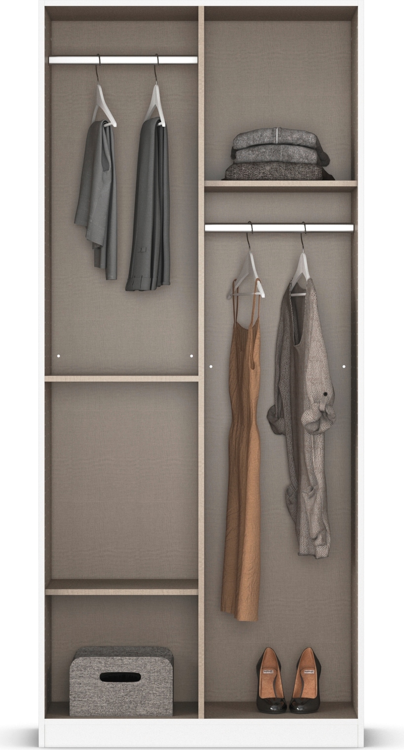 rauch Drehtürenschrank »Kleiderschrank Schrank Garderobe MAIKA mit Dekor-Front«, 2 Schubladen, in verschiedenen Breiten, Höhen, Farben, MADE IN GERMANY