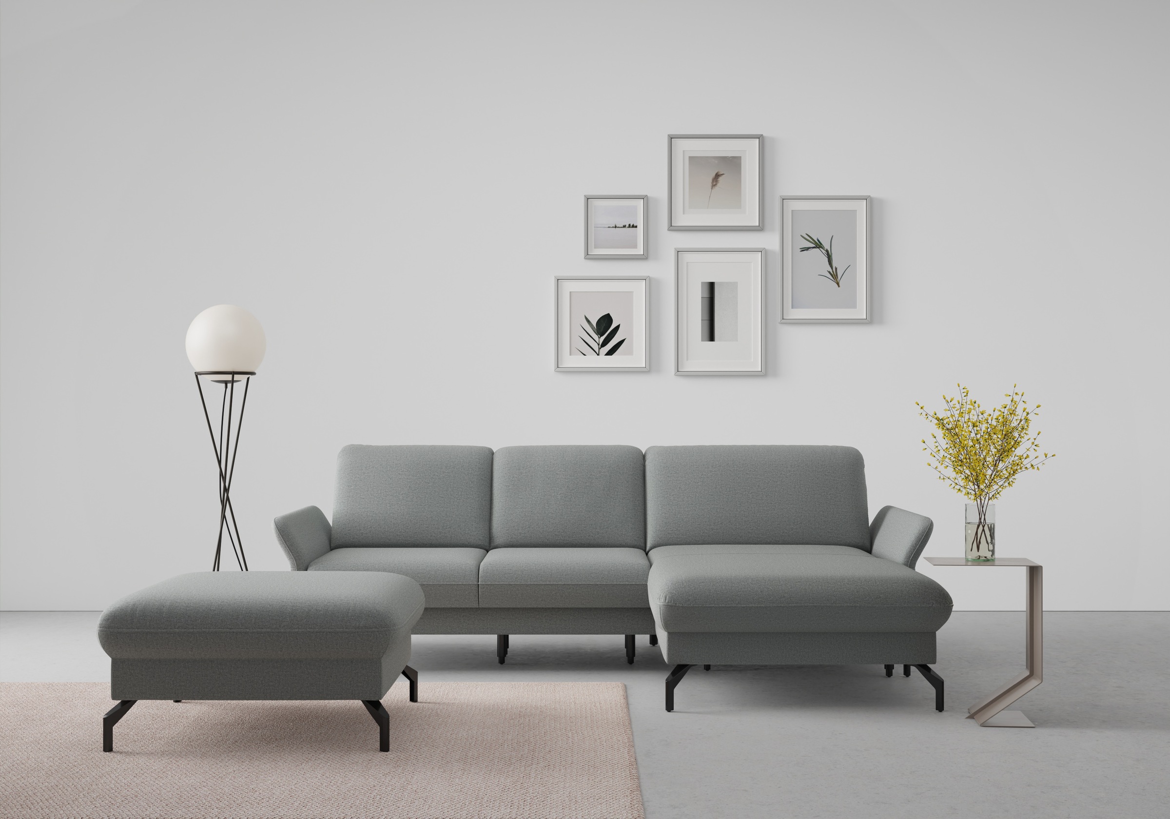 sit&more Ecksofa »Fashion L-Form«, wahlweise mit Kopfteilverstellung und Vorziehsitz, motorisch