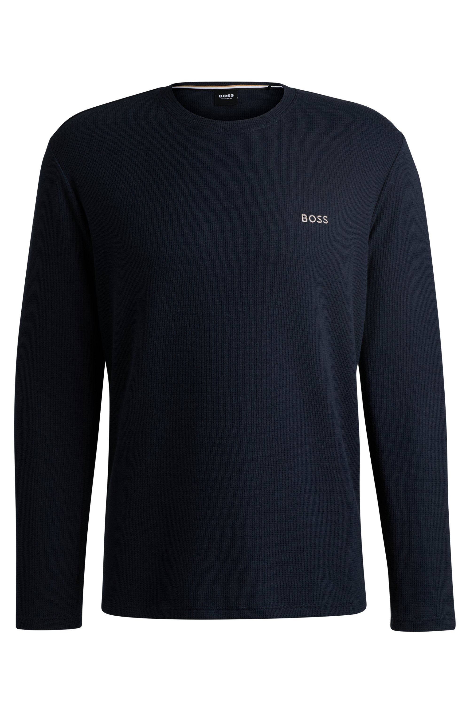BOSS Pyjamaoberteil »Waffle LS-Shirt«