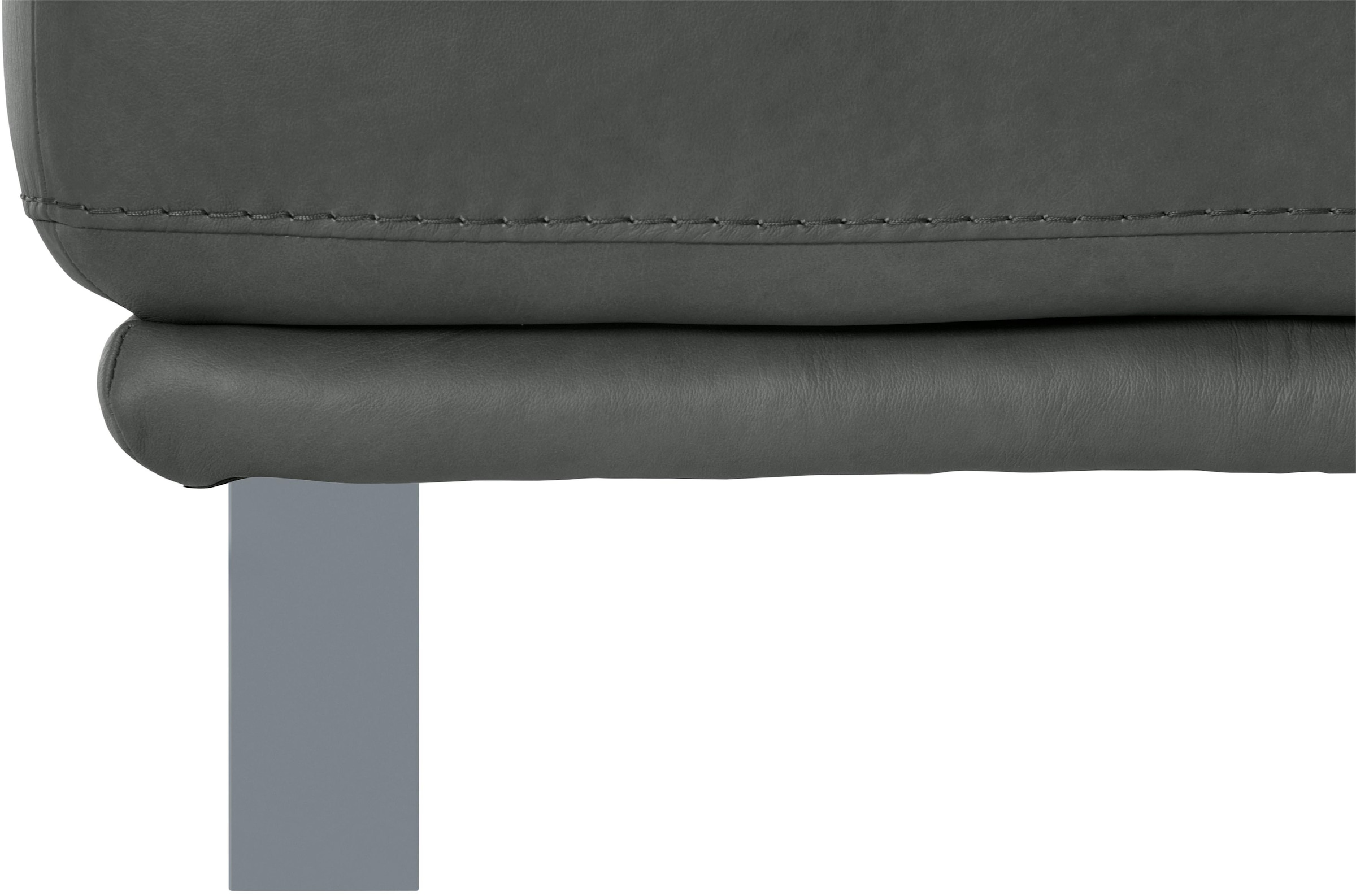 W.SCHILLIG Hocker »montanaa«, mit Metallkufen in Silber matt, Breite 71 cm