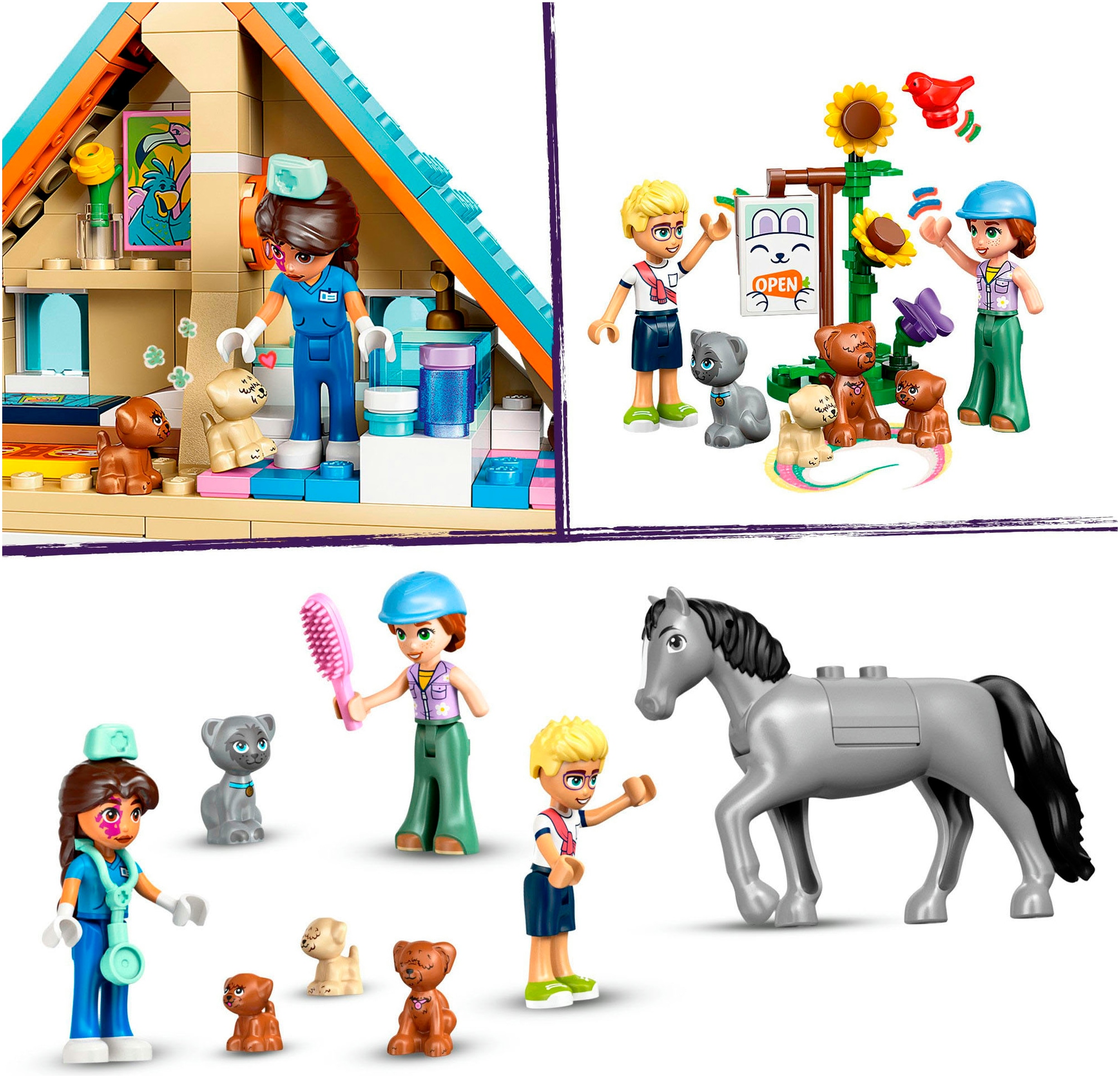 LEGO® Konstruktionsspielsteine »Tierarztpraxis für Pferde und Haustiere (42651), LEGO Friends«, (428 St.), Made in Europe