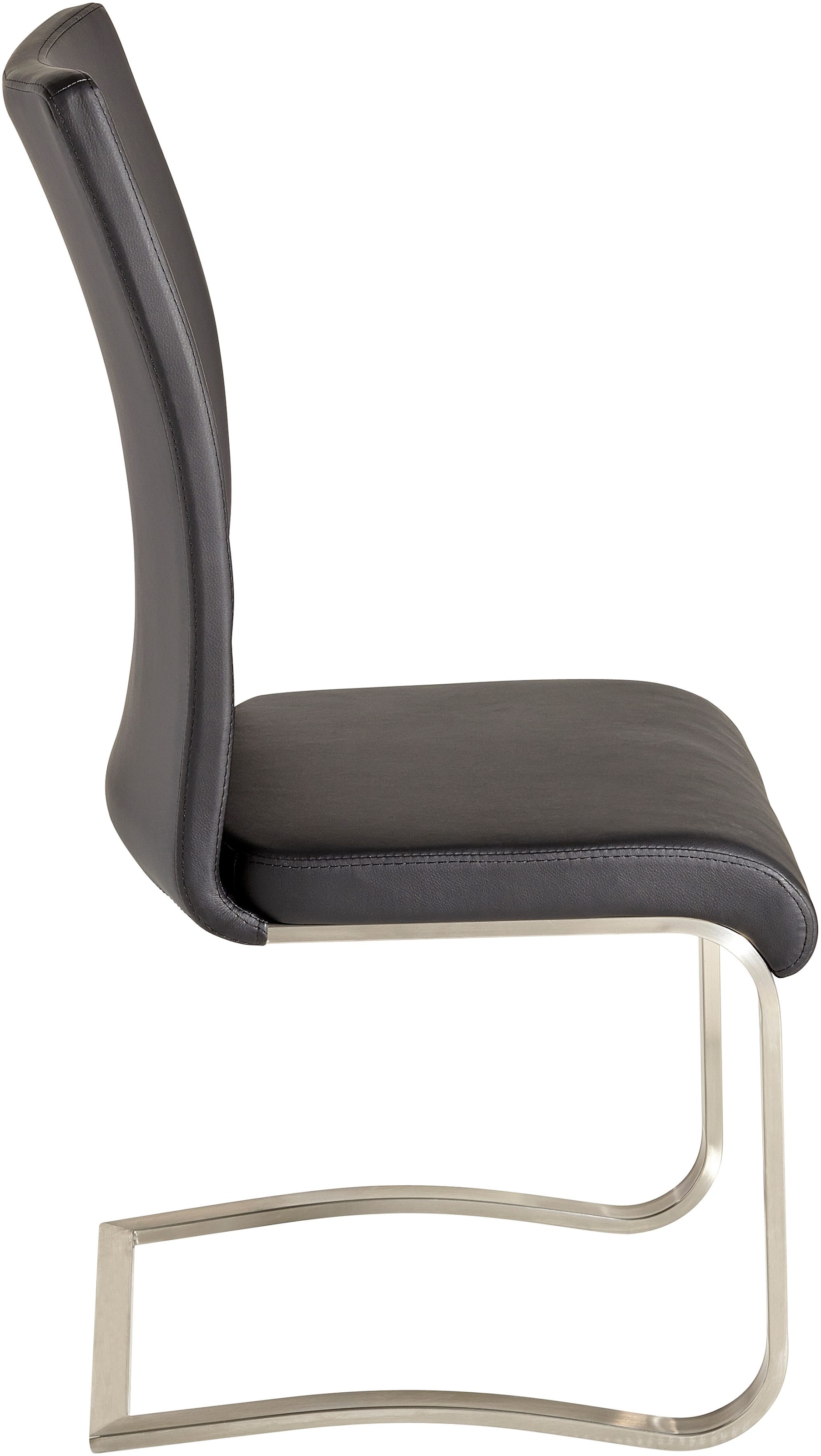 MCA furniture Freischwinger »Arco«, (Set), 2 St., Leder, Stuhl mit Echtlederbezug, belastbar bis 130 Kg