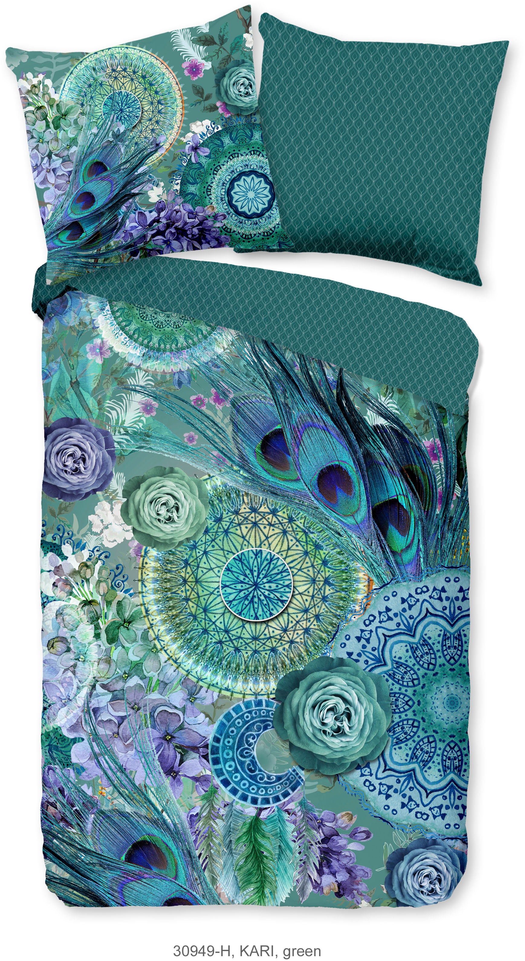 hip Wendebettwäsche »Kari« 3 Stk. tlg. Mako-Satin, 135x200, Reißverschluss, günstig online kaufen