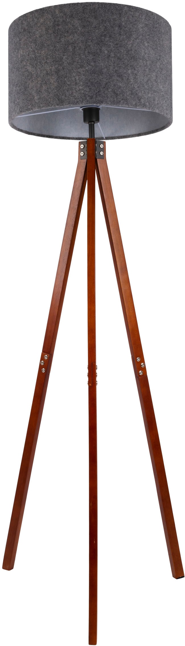 näve Stehlampe »Stehleuchte "FILCO" braun/grau H: 147 cm«, Leuchtmittel E27 | ohne Leuchtmittel, Inkl. Zuleitung ca. 180 cm / weiß;