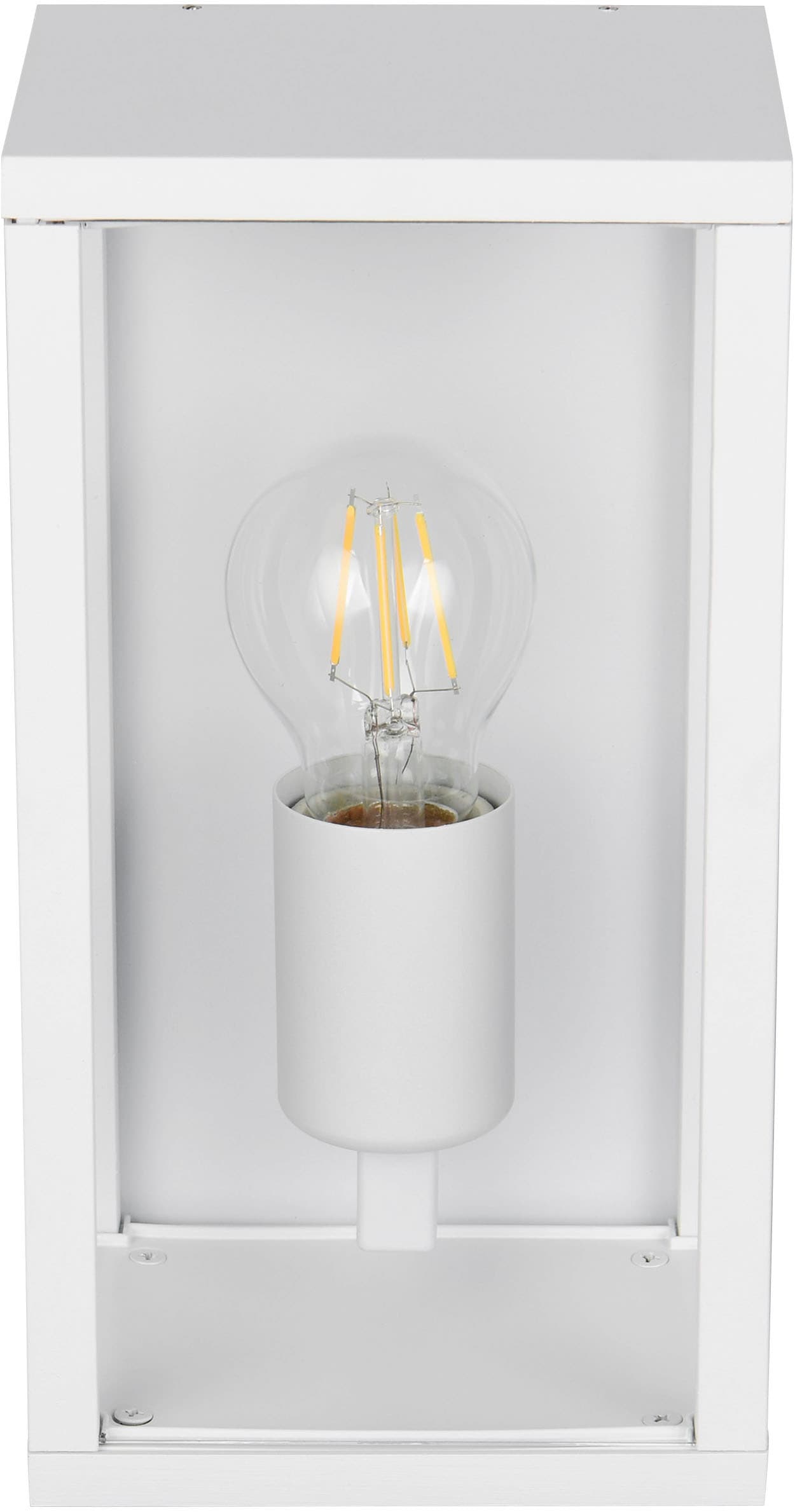 TRIO Leuchten Außen-Wandleuchte »GARONNE, Fassadenbeleuchtung, Wandlampe exkl 1x E27 max 60W, IP44«, 1 flammig, Leuchtmittel E27 | Leuchtmittel wechselbar, Wandleuchte Garten Terrasse, mit Glasschirm Höhe 26cm Breite 14cm