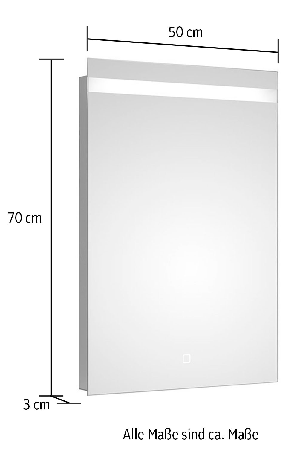 Saphir Badmöbel-Set »Quickset 5-teilig Waschbeckenunterschrank mit LED-Spiegel«, (5 St.), Midischrank, Unterschrank, Hängeschrank, inkl. Türdämpfer, 6 Türen