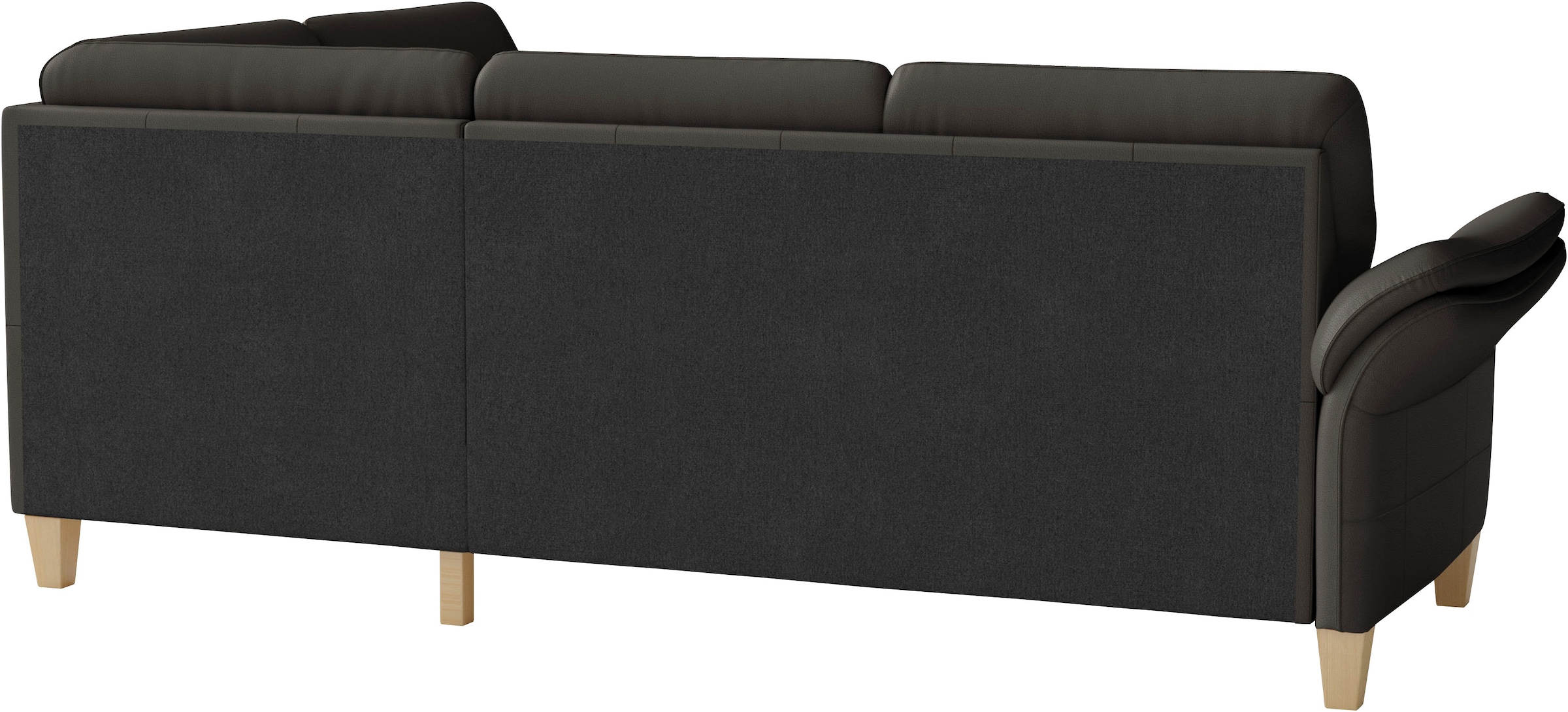sit&more Ecksofa »Pamela L-Form, B: 218 cm, optional Schlaffunktion & Bettkasten, Leder« wahlweise mit Armteilverstellung, Sofa mit Federkern, Sitzhöhe: 48 cm