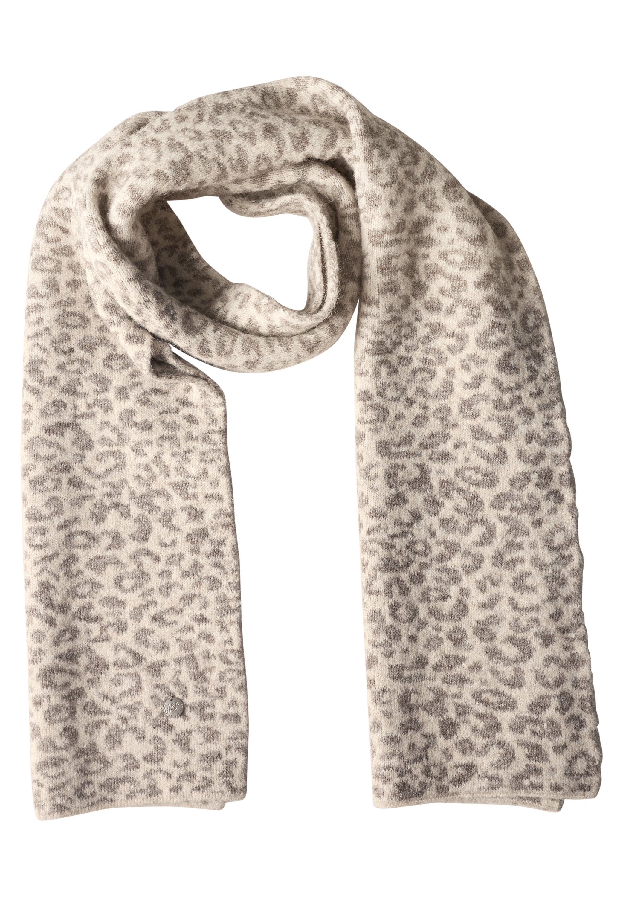 STREET ONE Strickschal Jacquard Schal mit Leo-Muster