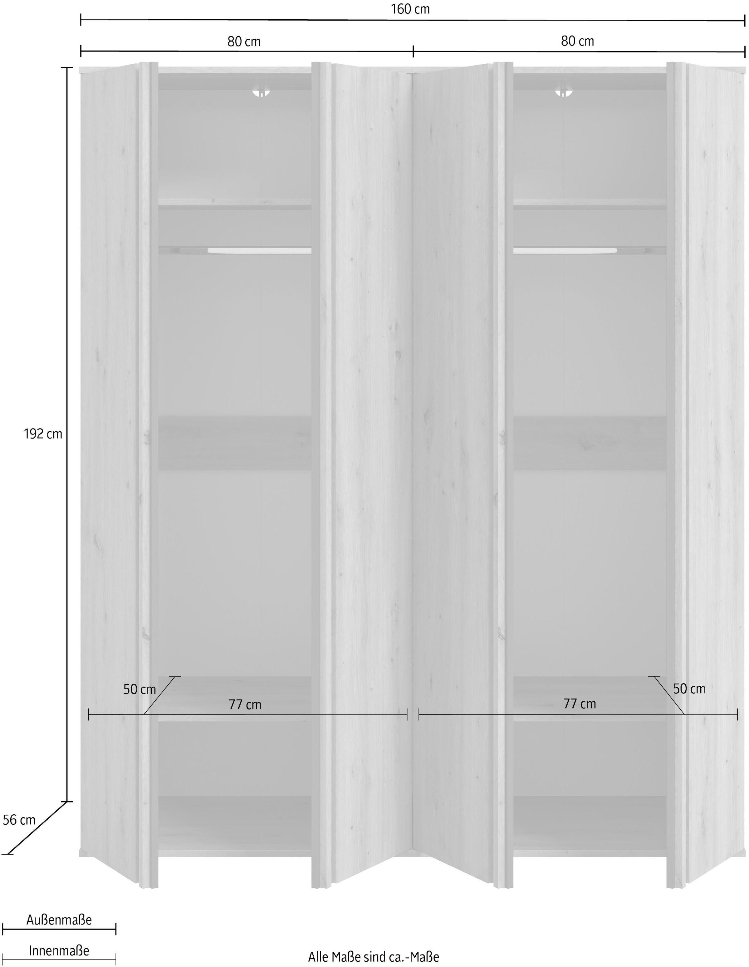 Home affaire Schrank-Set »ALVA, in den Breiten 160 & 240 cm, Paneeloptik, Schlafzimmerschrank« wähle den beste Schrank Kombination, individuell platzierbar, 