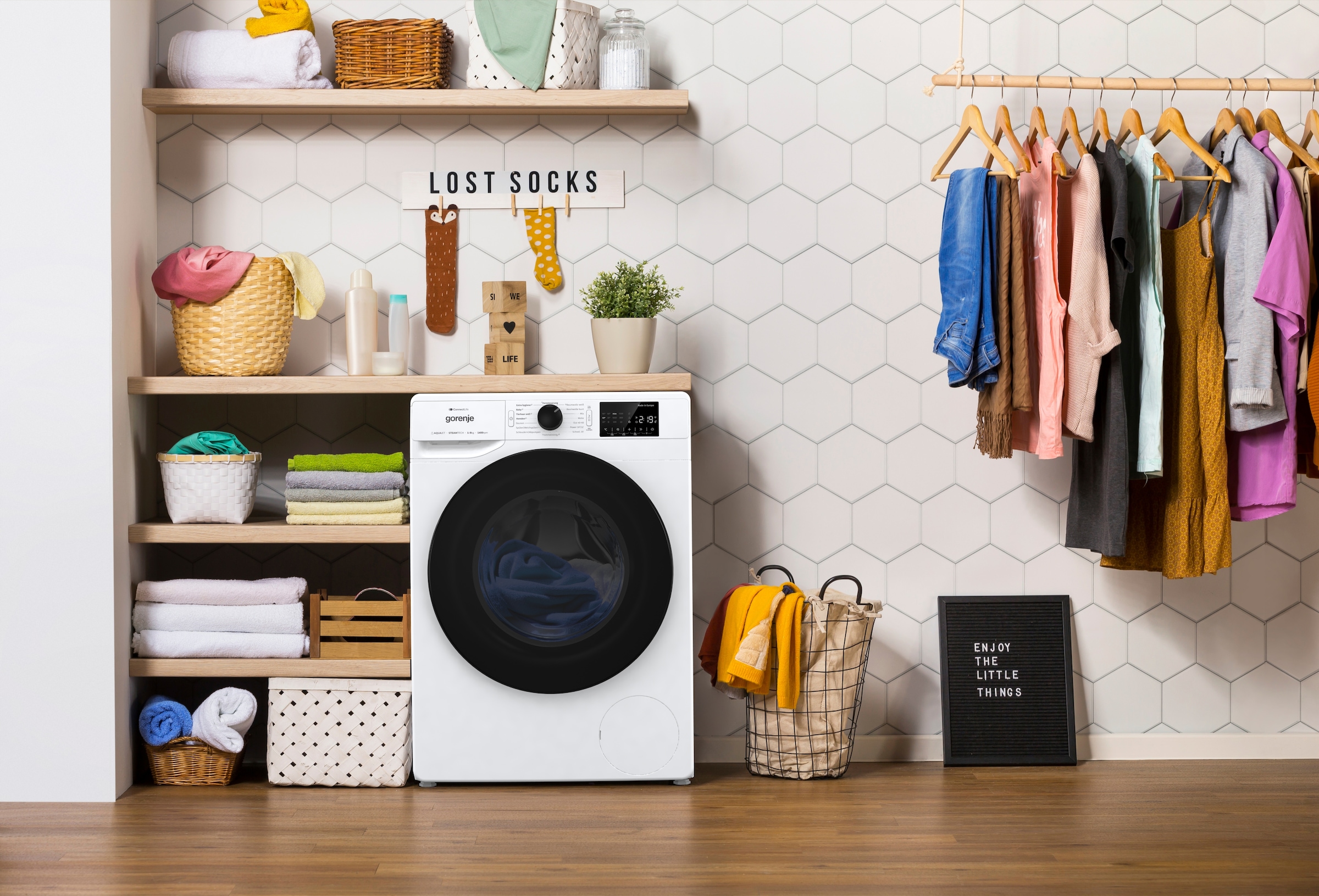 GORENJE Waschmaschine »WPNEI94DA1TS«, 9 kg, 1400 U/min, Energieklasse A-10%