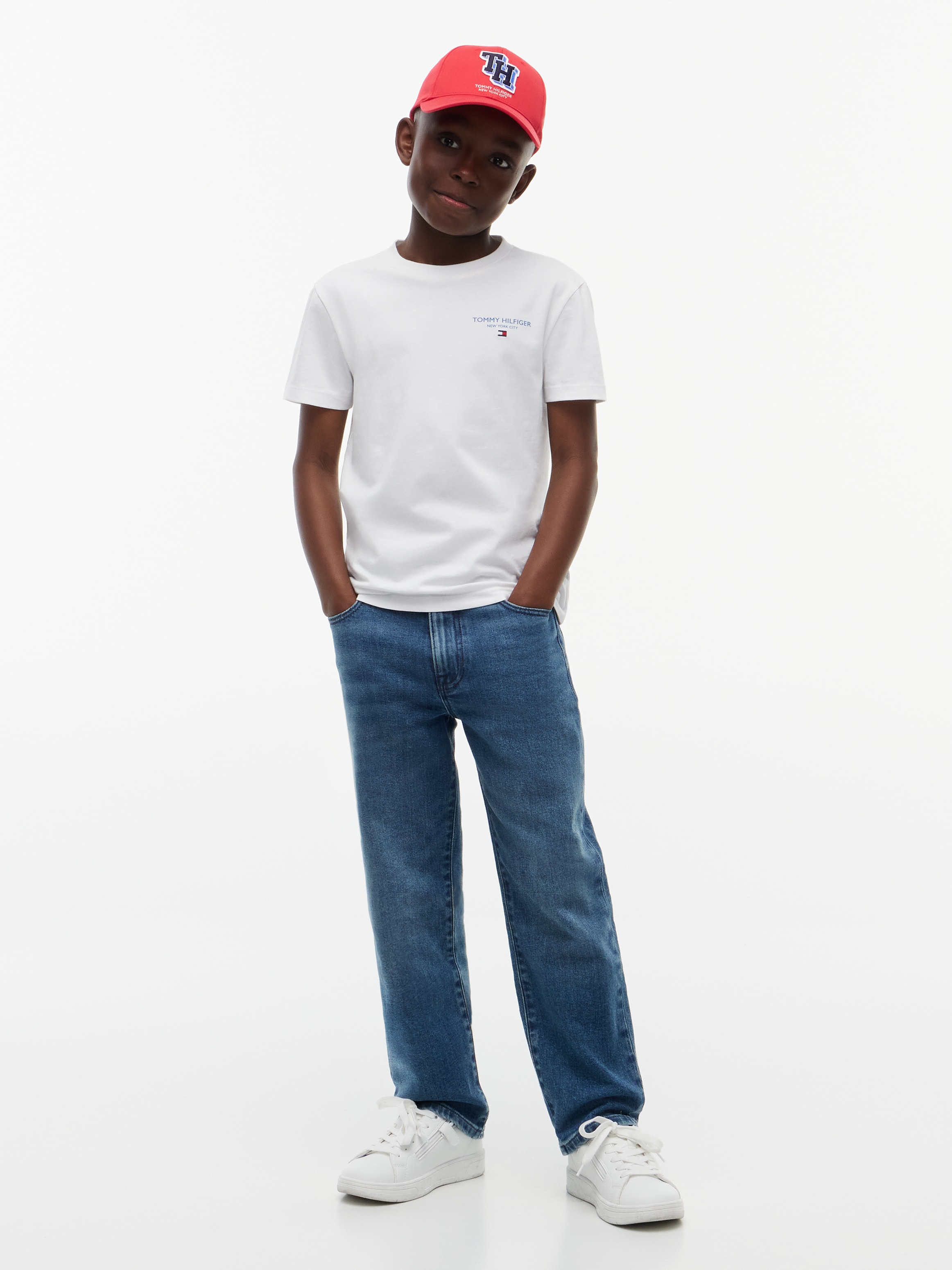 Tommy Hilfiger T-Shirt Rundhalsausschnitt, Regular Fit, Kinder bis 16 Jahre