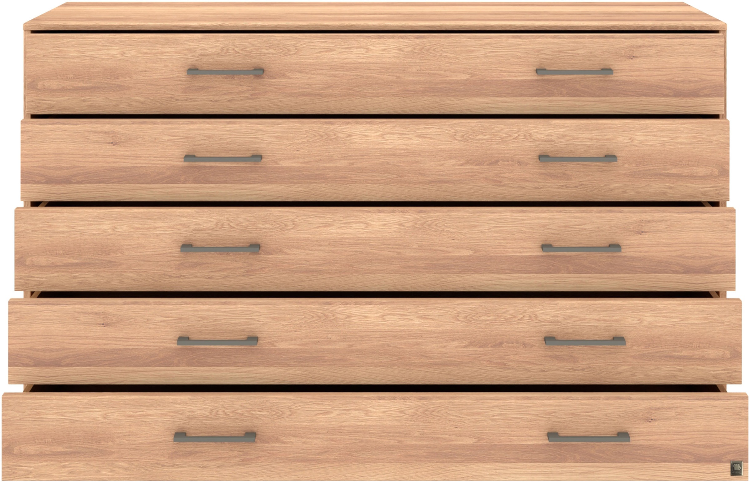 Musterring Schubkastenkommode »Sorrent Sideboard, Wäscheschrank, mit Schubladen, teilmassiv, 141 cm«, (Kommode, mit Selbsteinzug und Dämpfung, MADE IN GERMANY), Schubkästen mit Softabstoppung, Fronten Eiche massiv, Breite 141 cm