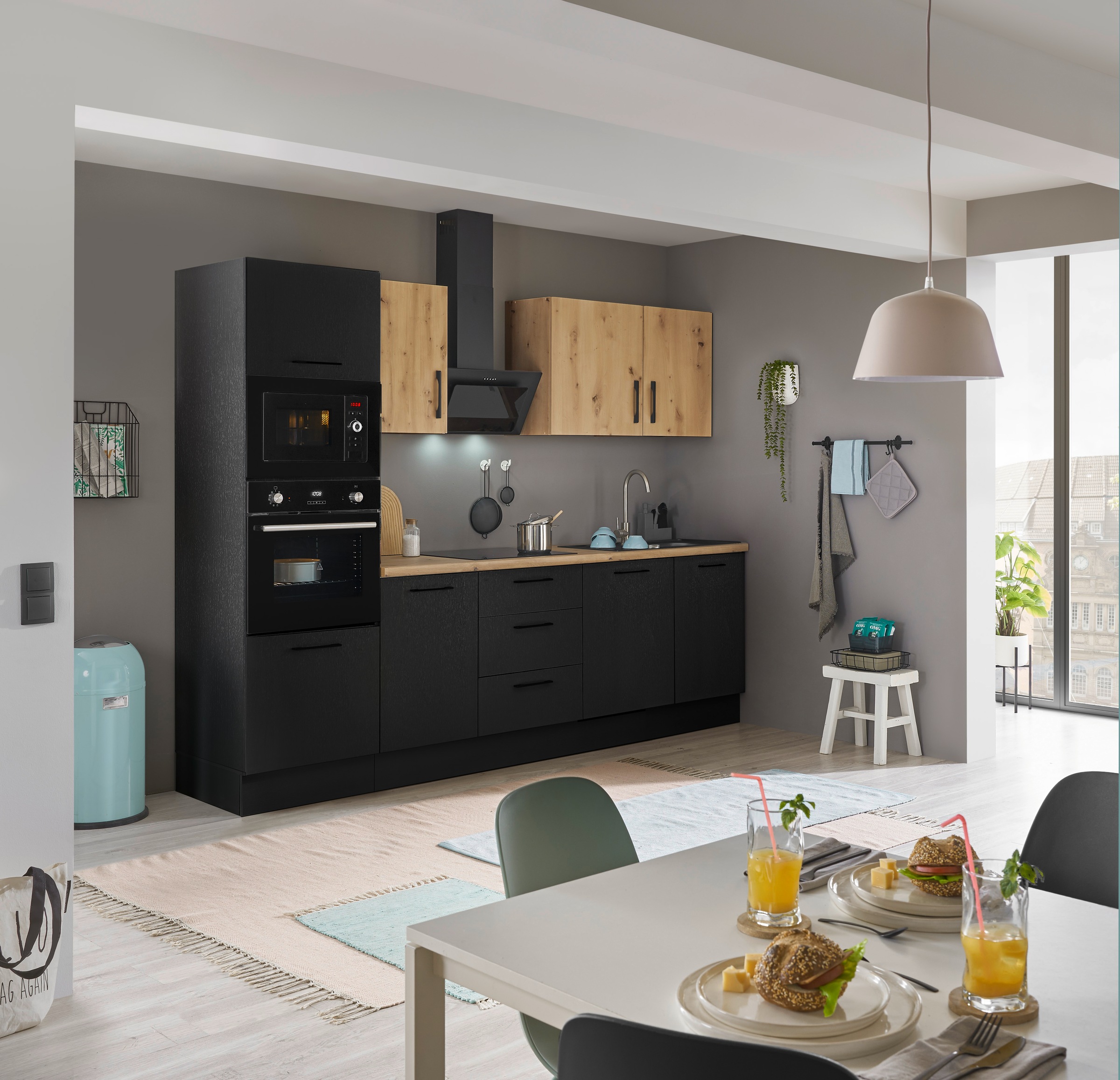BASIC by Balculina Küchenzeile »Turin«, Breite 280 cm, wahlweise mit E-Geräten