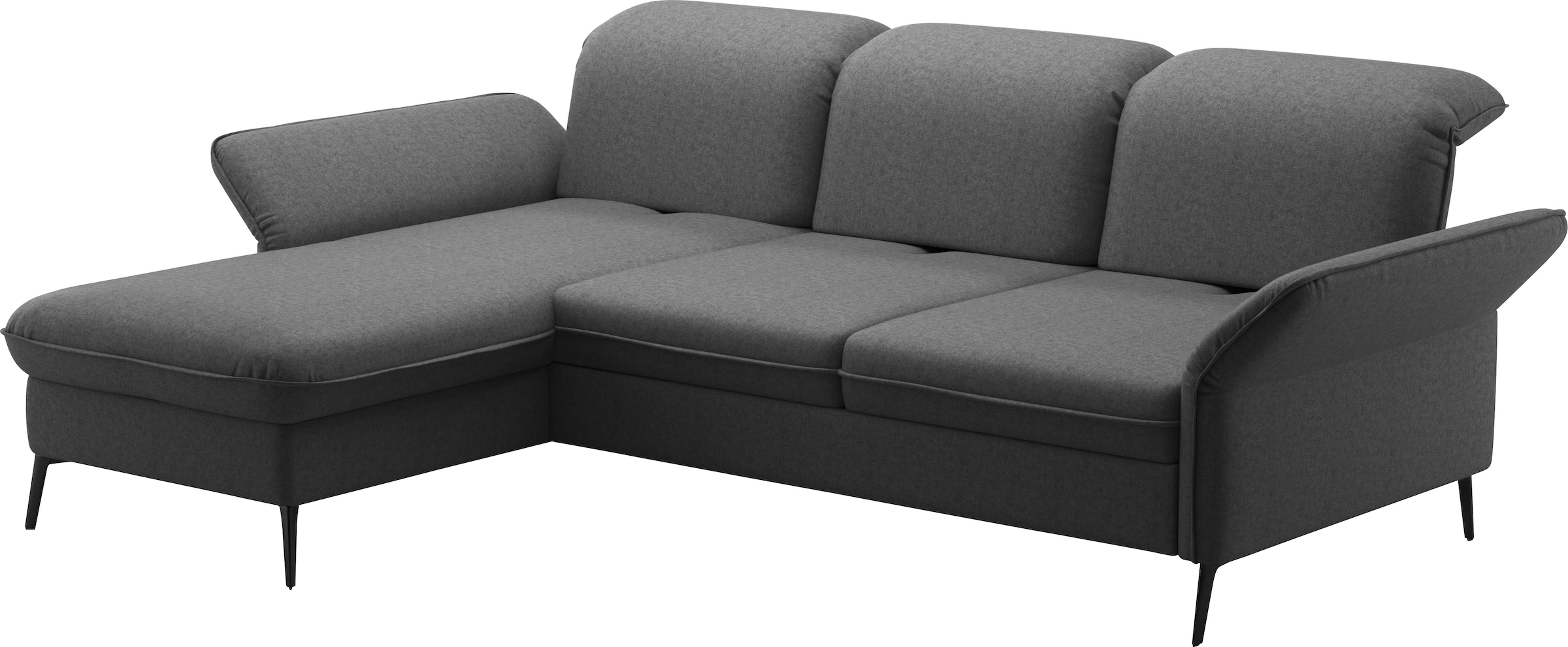 sit&more Ecksofa »Emely«, mit Sitztiefenverstellung optional mit Bettfunktion und Bettkasten