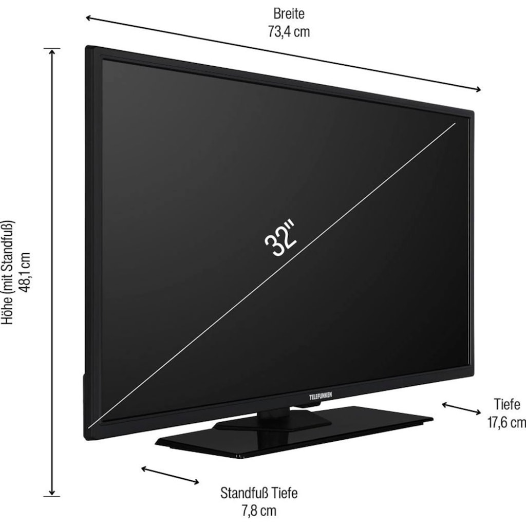 Telefunken LED-Fernseher »D32F554M1CWII«, 80 cm/32 Zoll, Full HD, Smart-TV