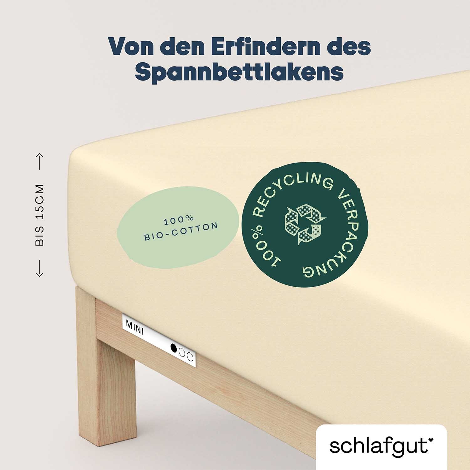 Schlafgut Spannbettlaken »Casual Mini Spannbettlaken«, für Kinder, MADE IN GREEN by OEKO-TEX®
