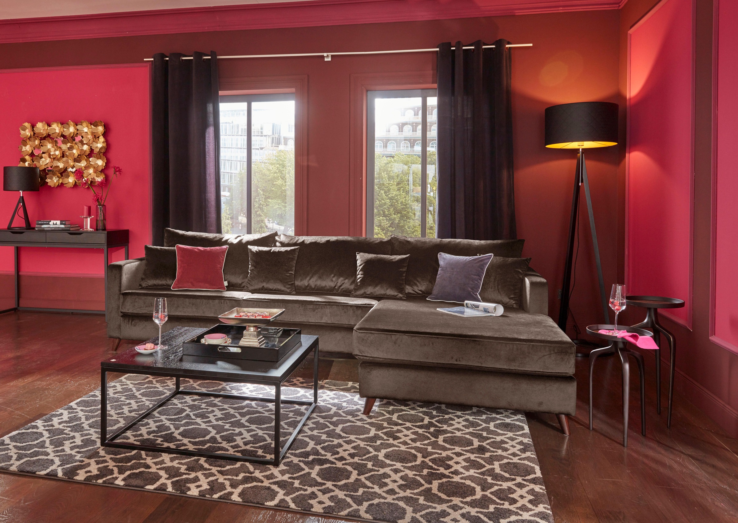 Guido Maria Kretschmer Home&Living Ecksofa »Renesse L-Form«, lose Kissen, K günstig online kaufen