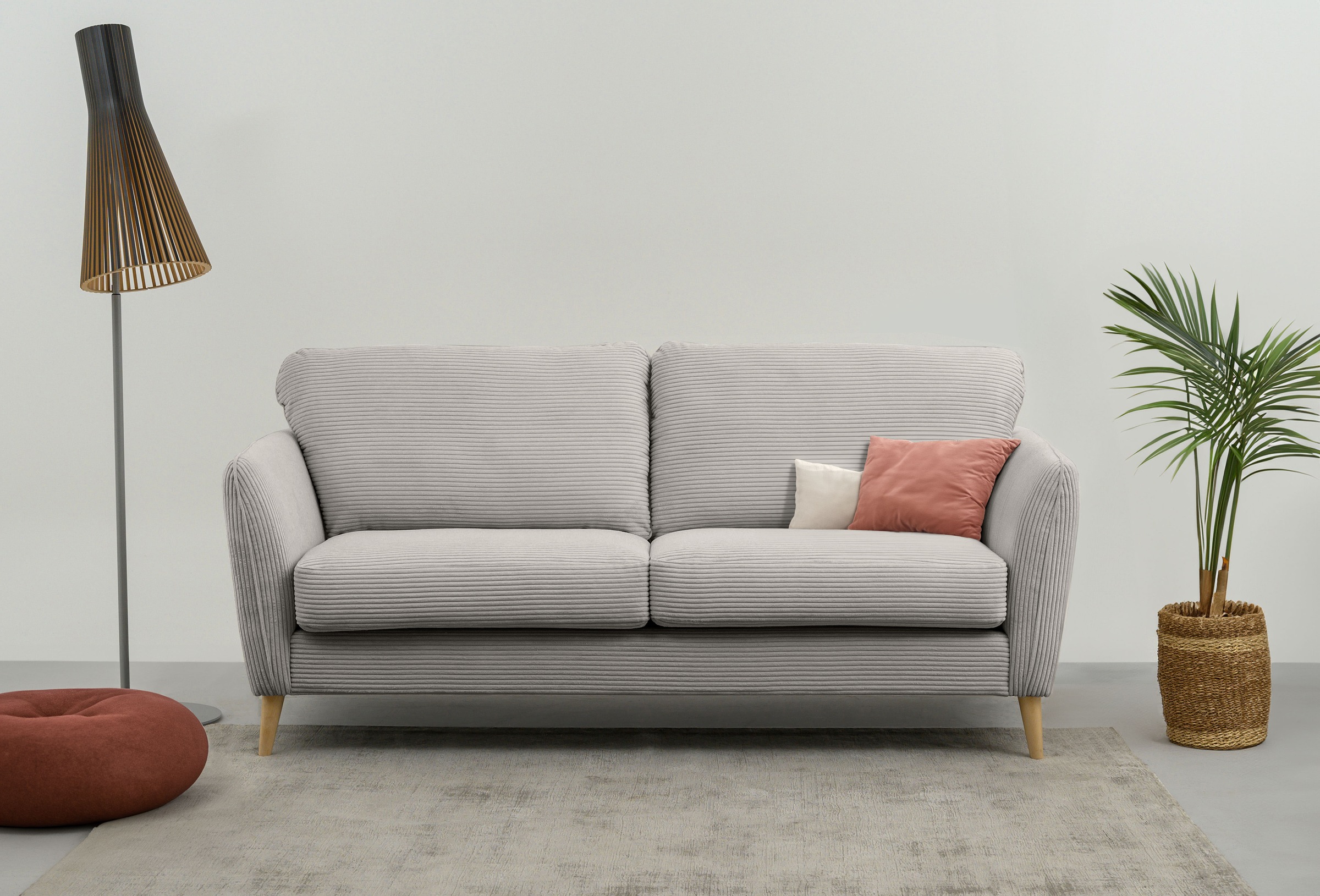 Home affaire 2-Sitzer "MARSEILLE Kompaktsofa 170 cm, Cord, Flachgewebe, Str günstig online kaufen