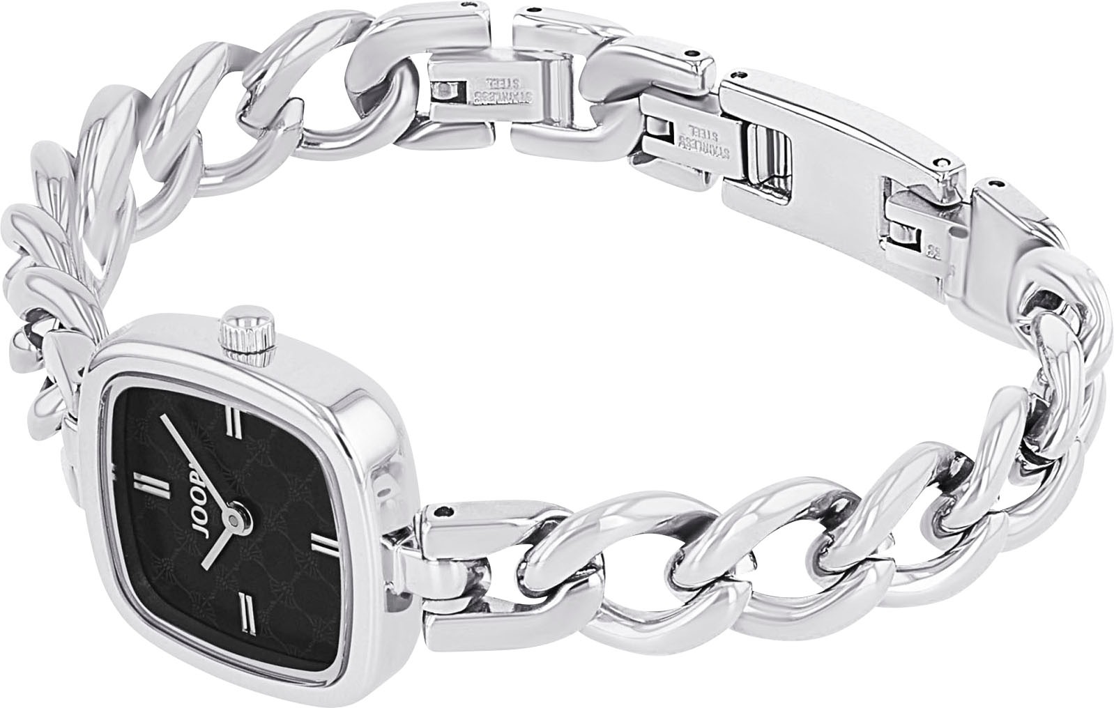 JOOP! Quarzuhr, Armbanduhr, Damenuhr, analog, Edelstahlarmband in Kettengliederung