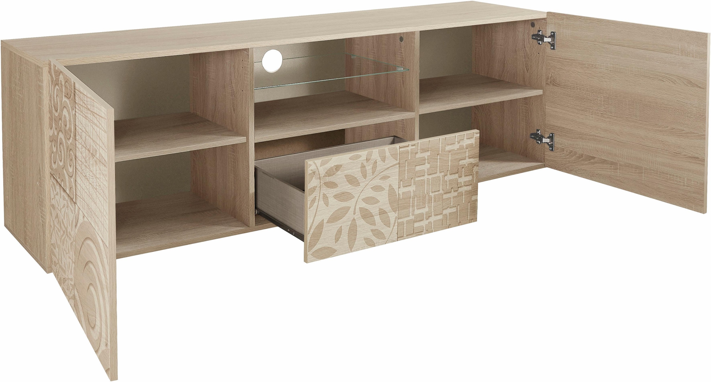 INOSIGN Lowboard »Miro«, Breite 181 cm mit dekorativem Siebdruck