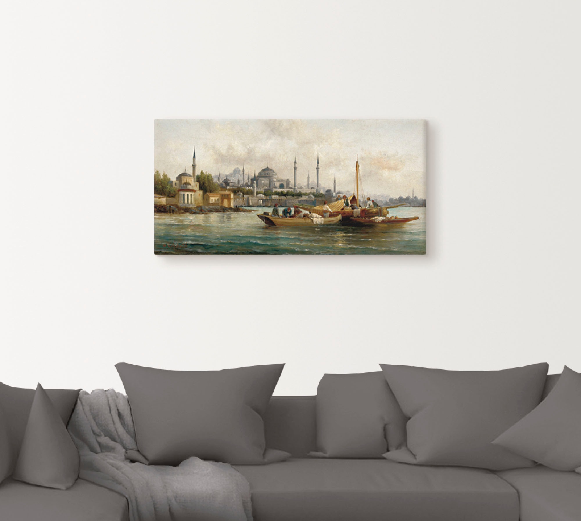 Artland Wandbild »Handelsschiffe vor Hagia Sophia«, Boote & Schiffe, (1 St.), als Leinwandbild, Poster, Wandaufkleber in verschied. Größen