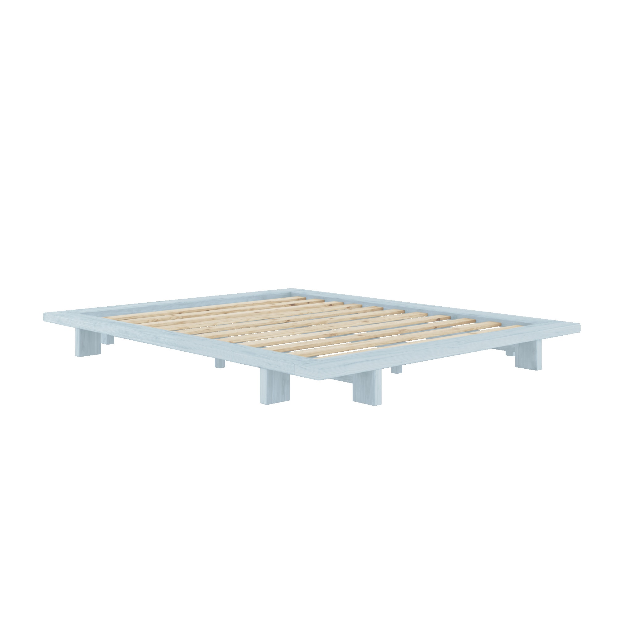 Karup Design Bettgestell »JAPAN BED Bodenbett, Holzrahmen, Futonbett, Holzbett«, Massivholzbett aus Kiefer massiv, ohne Kopfteil