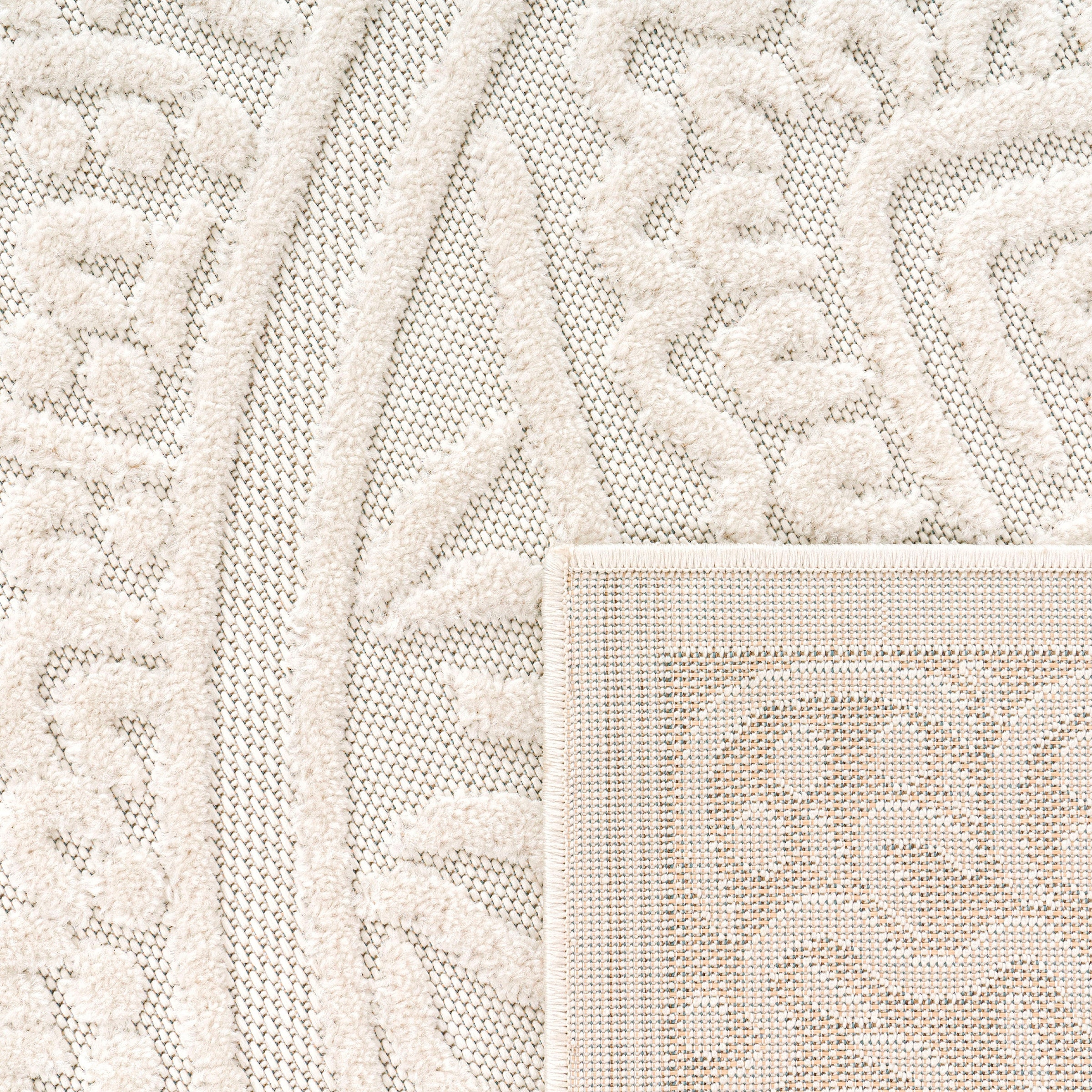 Paco Home Teppich In- rechteckig, 232«, Effekt, online Farben, und Uni Outdoor boho, Hoch-Tief kaufen »Cotton geeignet
