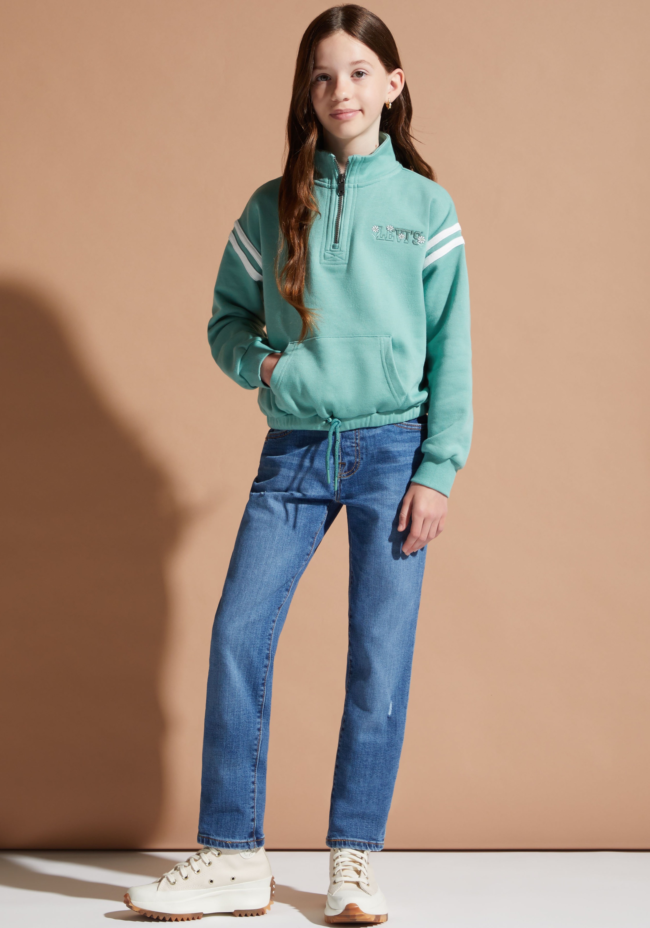 Levi's® Kids Sweatshirt, mit Kordelzug FOR GIRLS
