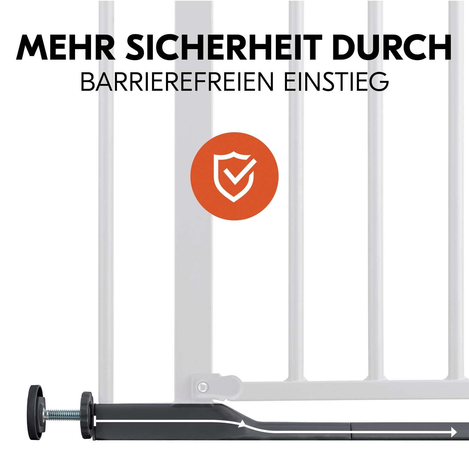 Hauck Türschutzgitter »Clear Step Autoclose 2, Dark Grey«, auch als Treppenschutzgitter verwendbar