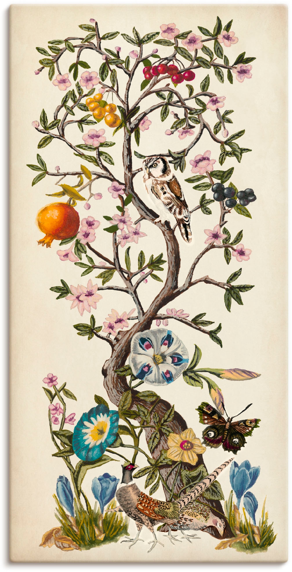 Artland Wandbild »Chinoiserie Natur I« Pflanzen 1 Stk. tlg. als Alubild, Ou günstig online kaufen