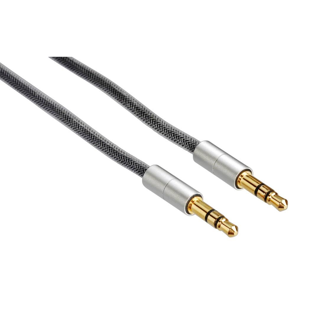 Bild von Hama Audio-Kabel »Verbindungskabel "AluLine", 3,5-mm-Klinkenstecker, 2 m Kabel Silber«, 200 cm