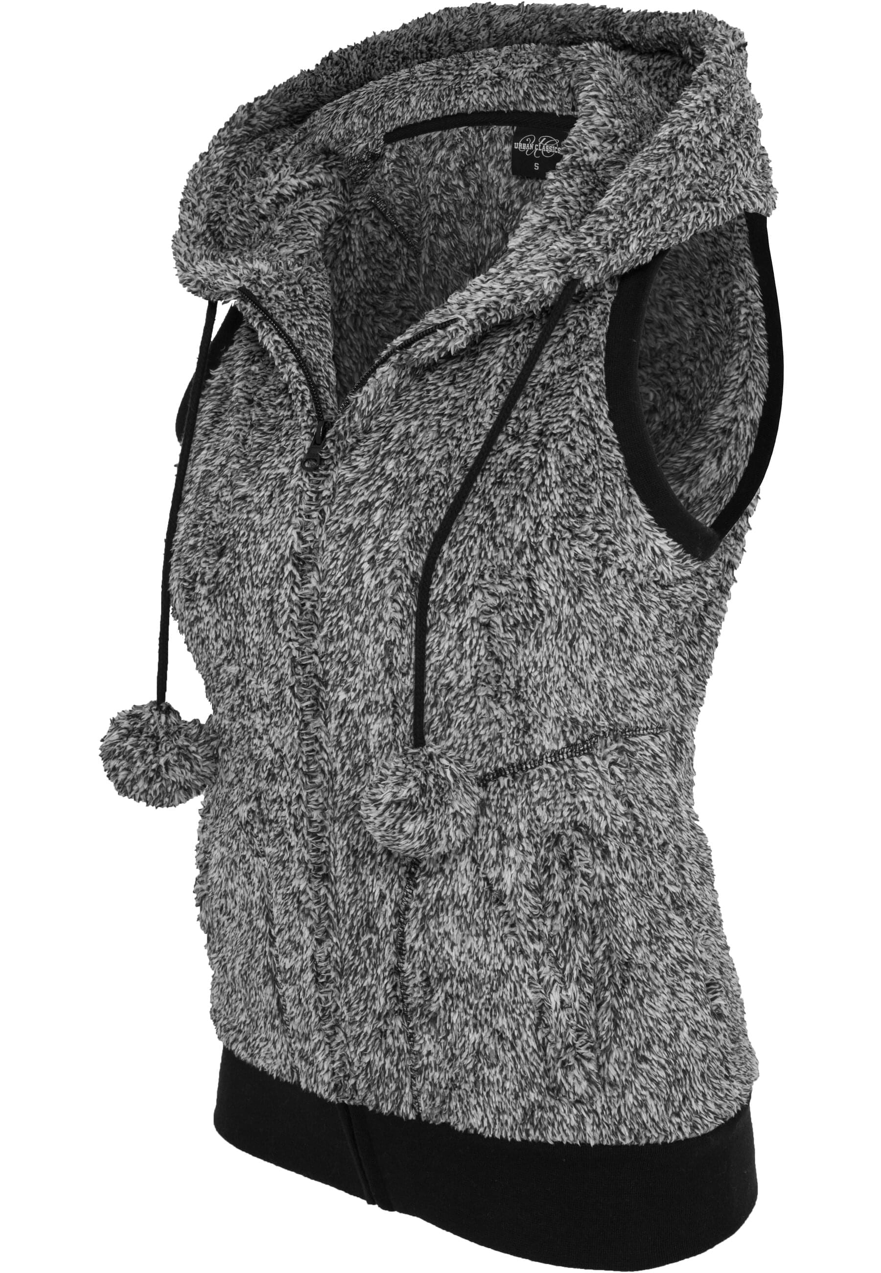 URBAN CLASSICS Jerseyweste »Urban Classics Damen Ladies Melange Teddy Vest« 1 Stk.