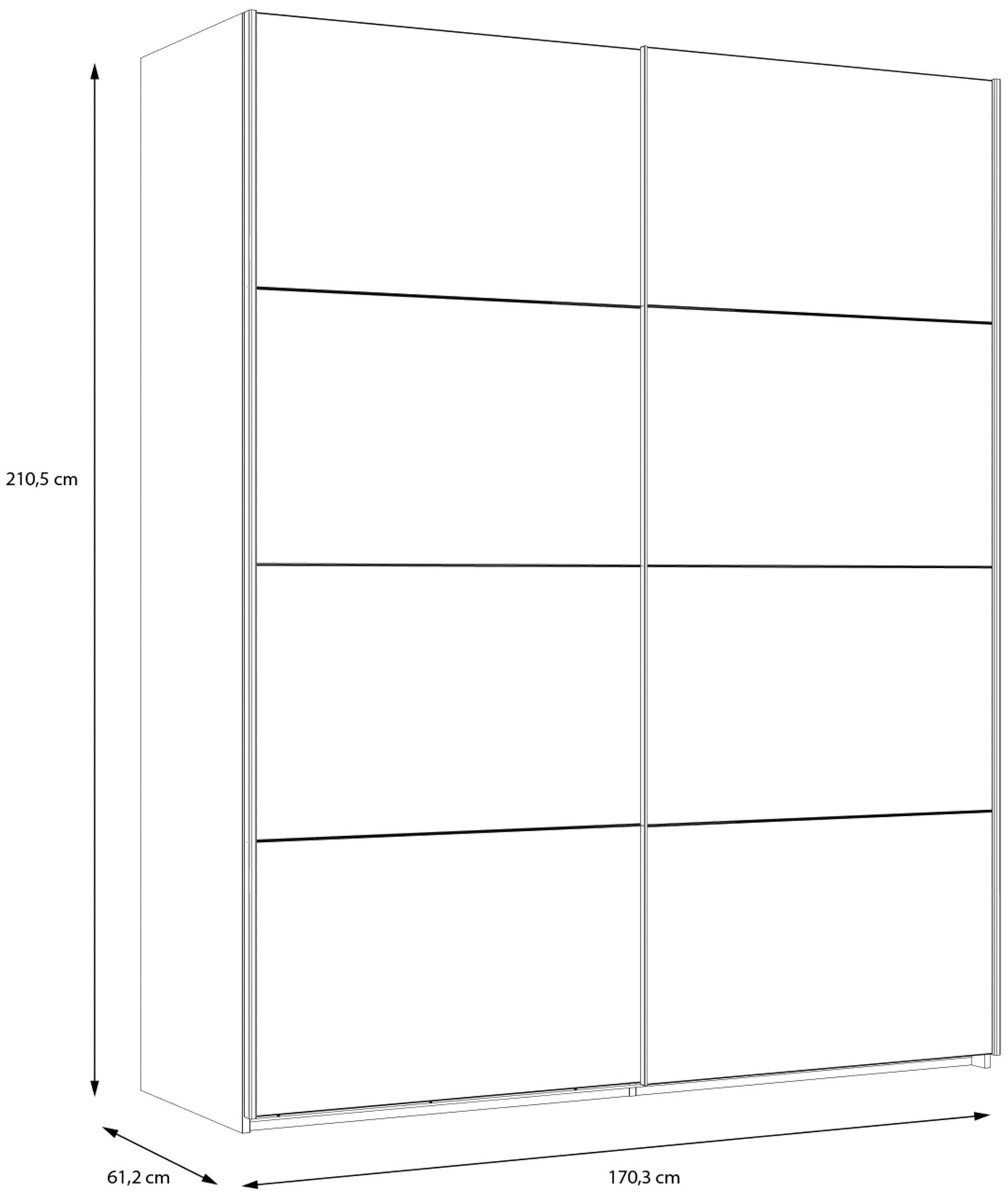 FORTE Schwebetürenschrank »Lya«, Schwebetürenschrank, viel Platz modernes Design